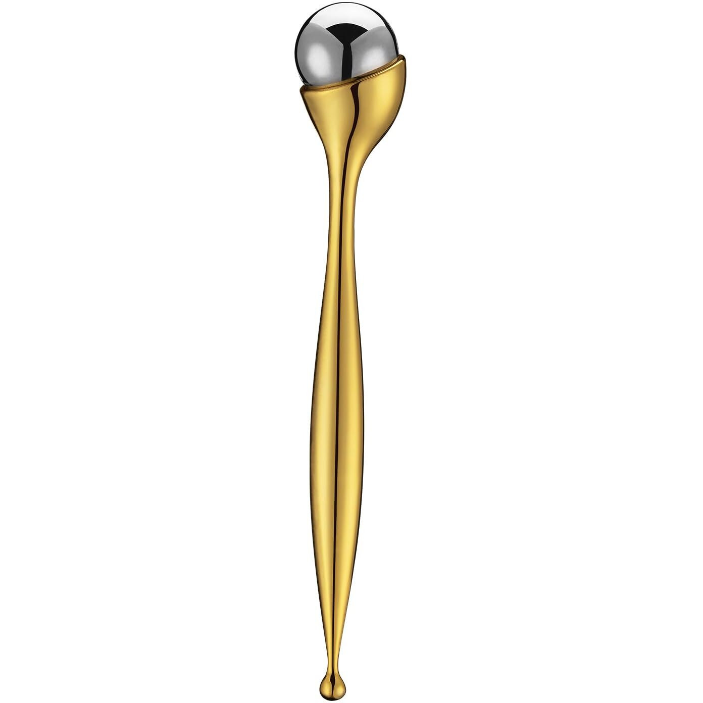 Lisapack Metal Eye Cream Roller Wand, Face Massage, Facial Massager For Applicator, Reduce Puffiness (Gold)