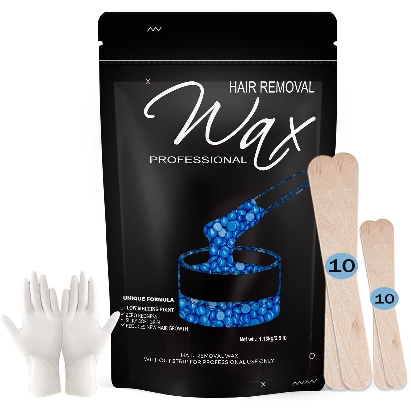 Wax Beads, 2.5Lb Hard Wax Beads, Hard Wax Perfect For Legs, Face, Body, Bikini, And Brazilian Waxing At Home,Wax Beads For Hair Removal, Suitable For Women With Sensitive Skin