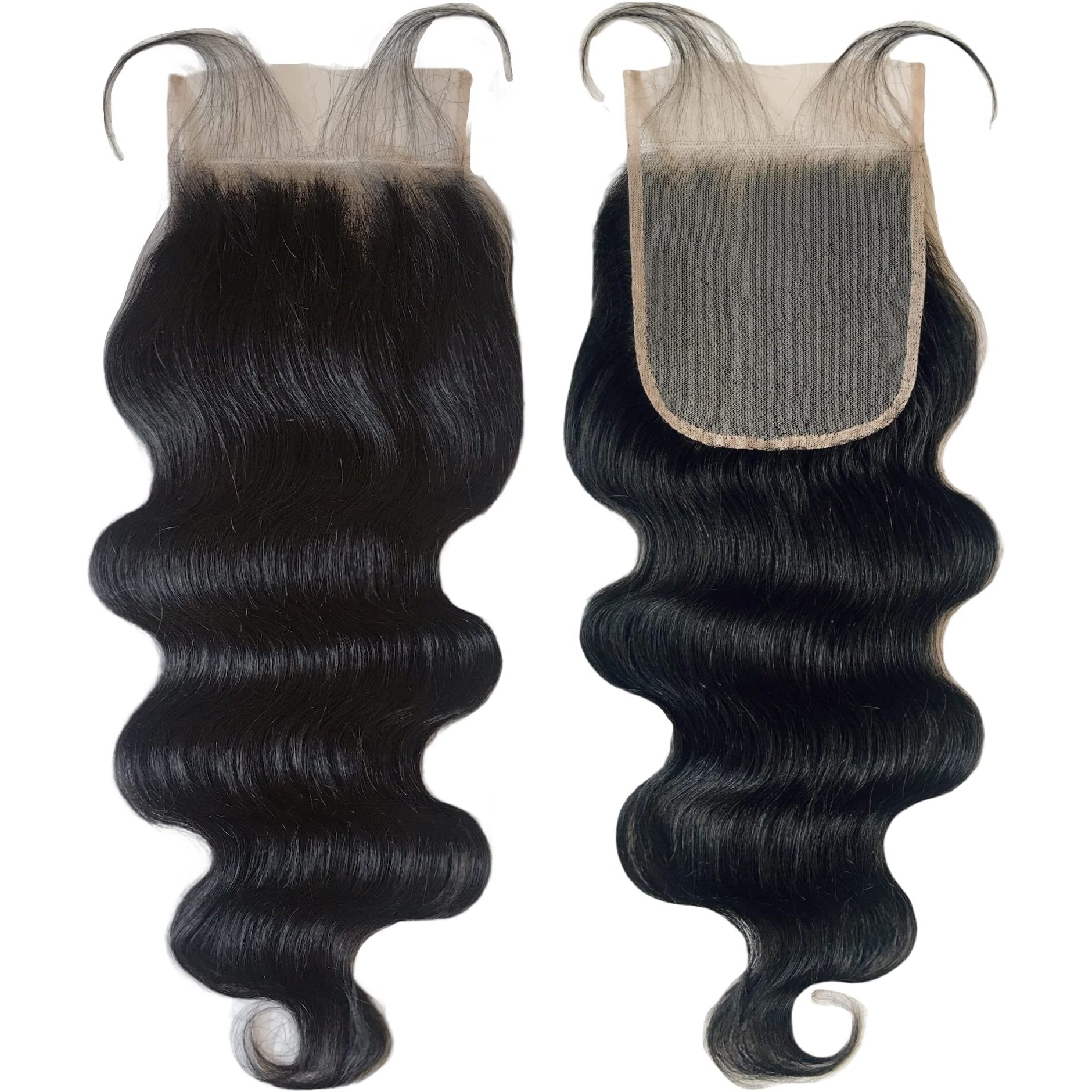 Joe Green 6X6    Hd Transparent Closure With 100% Virgin Remy Human Hair Pre-Plucked Baby Hair Natural Color (6X6 Body Natural, 14 Inch (Pack Of 1))