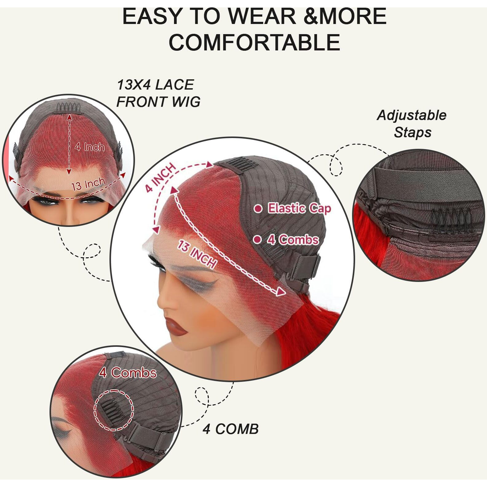 Tyuky 32 Inch Red Lace Front Wigs Human Hair Red Wig 200 Density Red 13X4 Body Wave Hd Lace Front Wigs Human Hair Pre Plucked Lace Frontal Wigs Human Hair