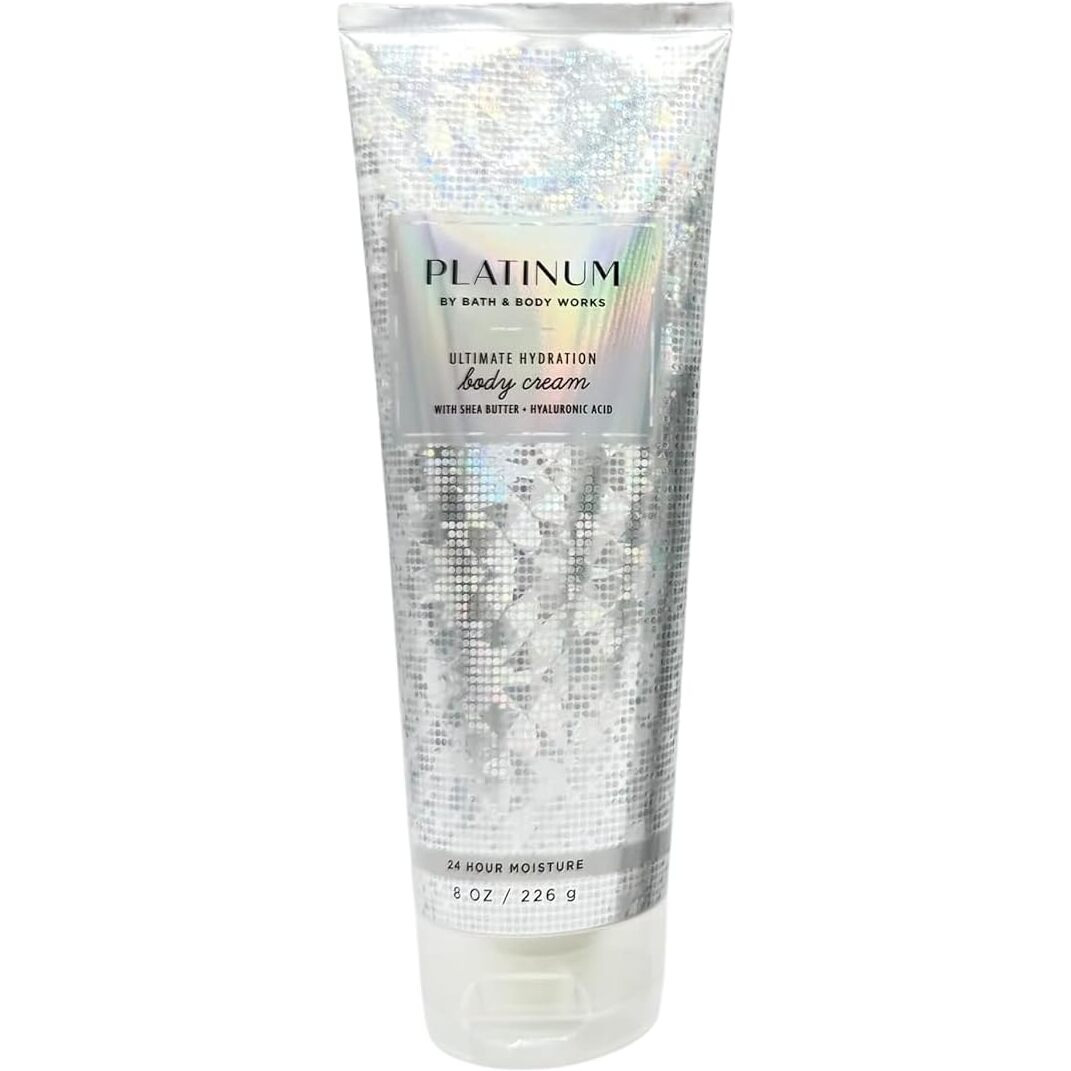 Bath & Body Ultimate Hydration Body Cream With Shea Butter, Full Size, 8 Oz. (Full Size, Platinum)