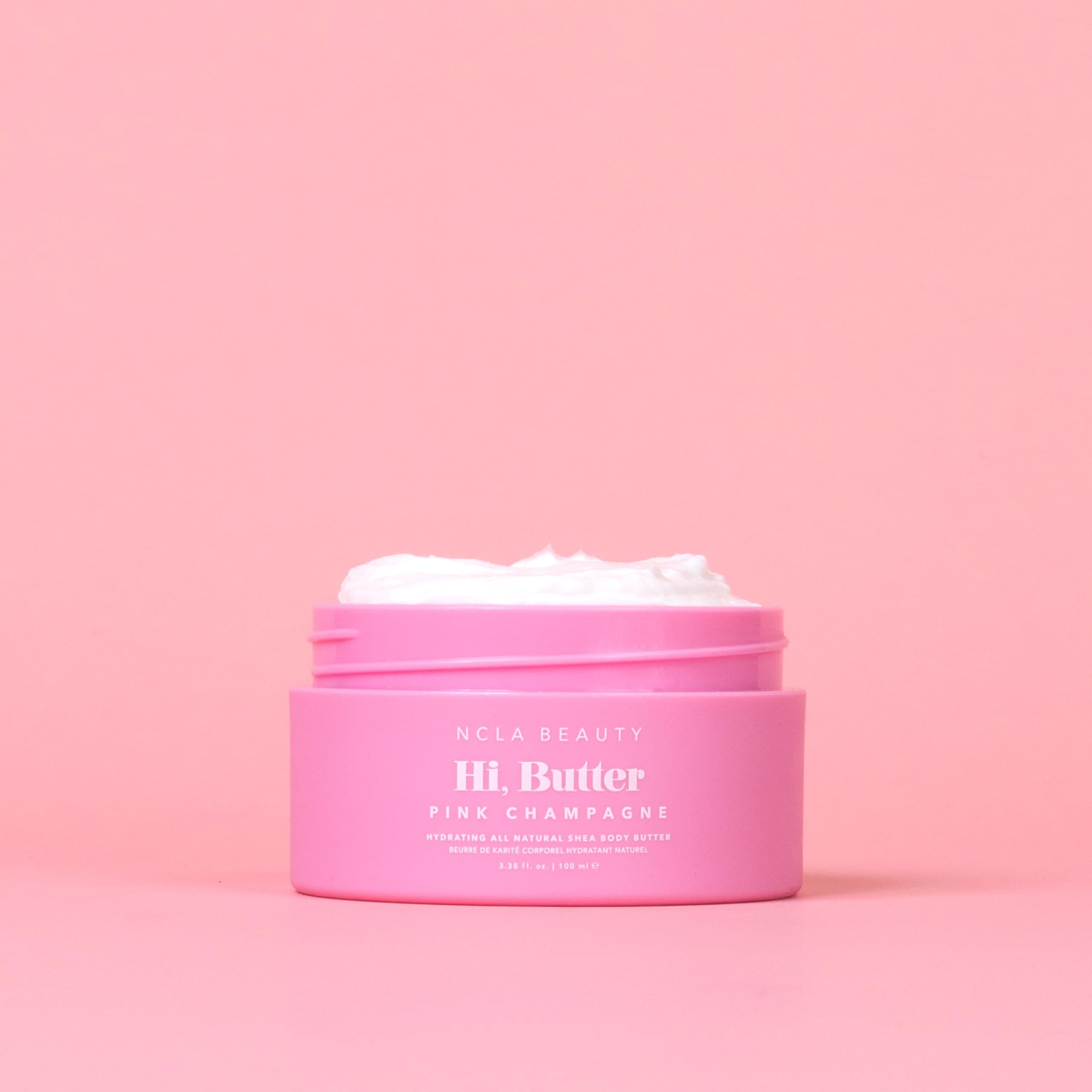 Ncla - Hi Butter, Natural Shea Body Butter | Nourish, Soften, Hydrate Skin | Shea, Mango + Cocoa Butters, Vitamin C | Vegan, Cruelty-Free, Clean Skincare (Pink Champagne 100 Ml | 3.34 Fl Oz)