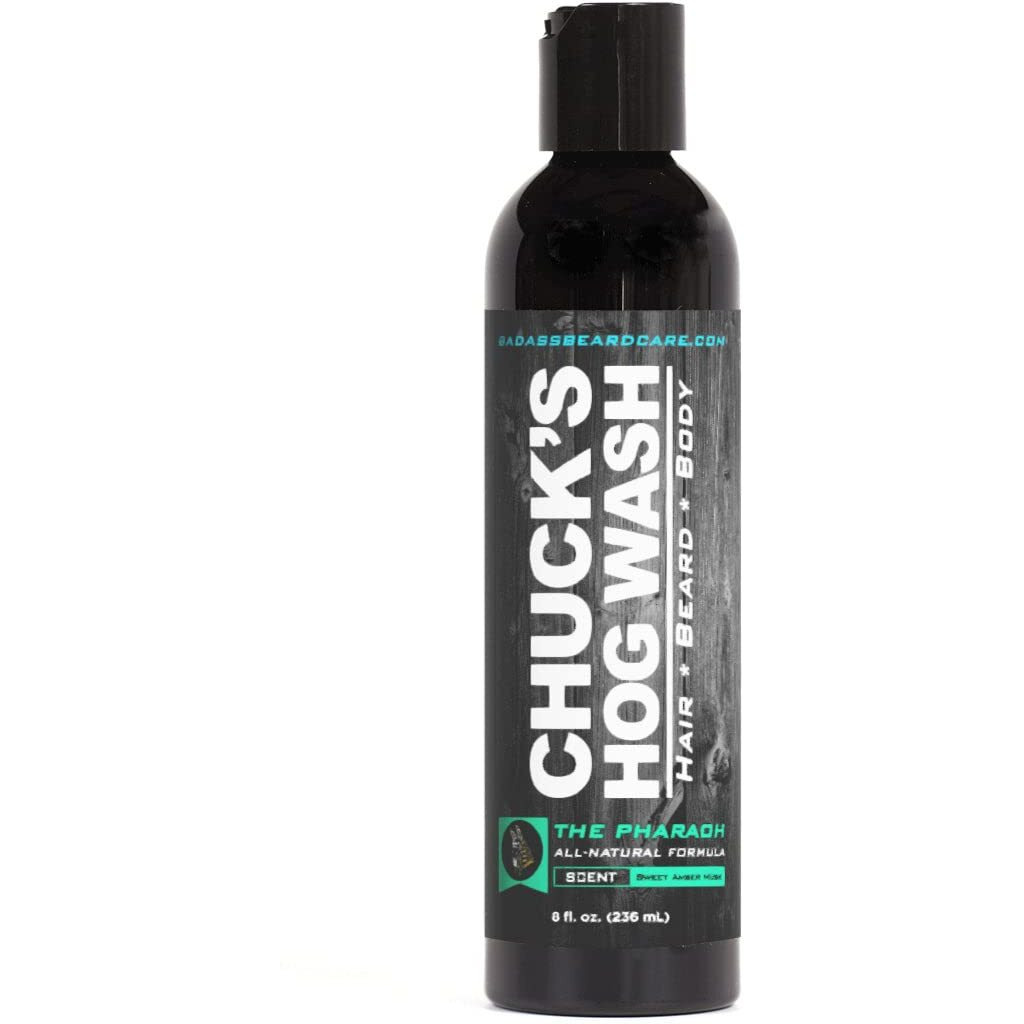 Chuck's Hog Wash - All Natural Beard And Body Wash - The Pharaoh Scent, 8Oz - Leaves Your Beard Softer Than Its Ever Been And Is Suitable For Daily Use