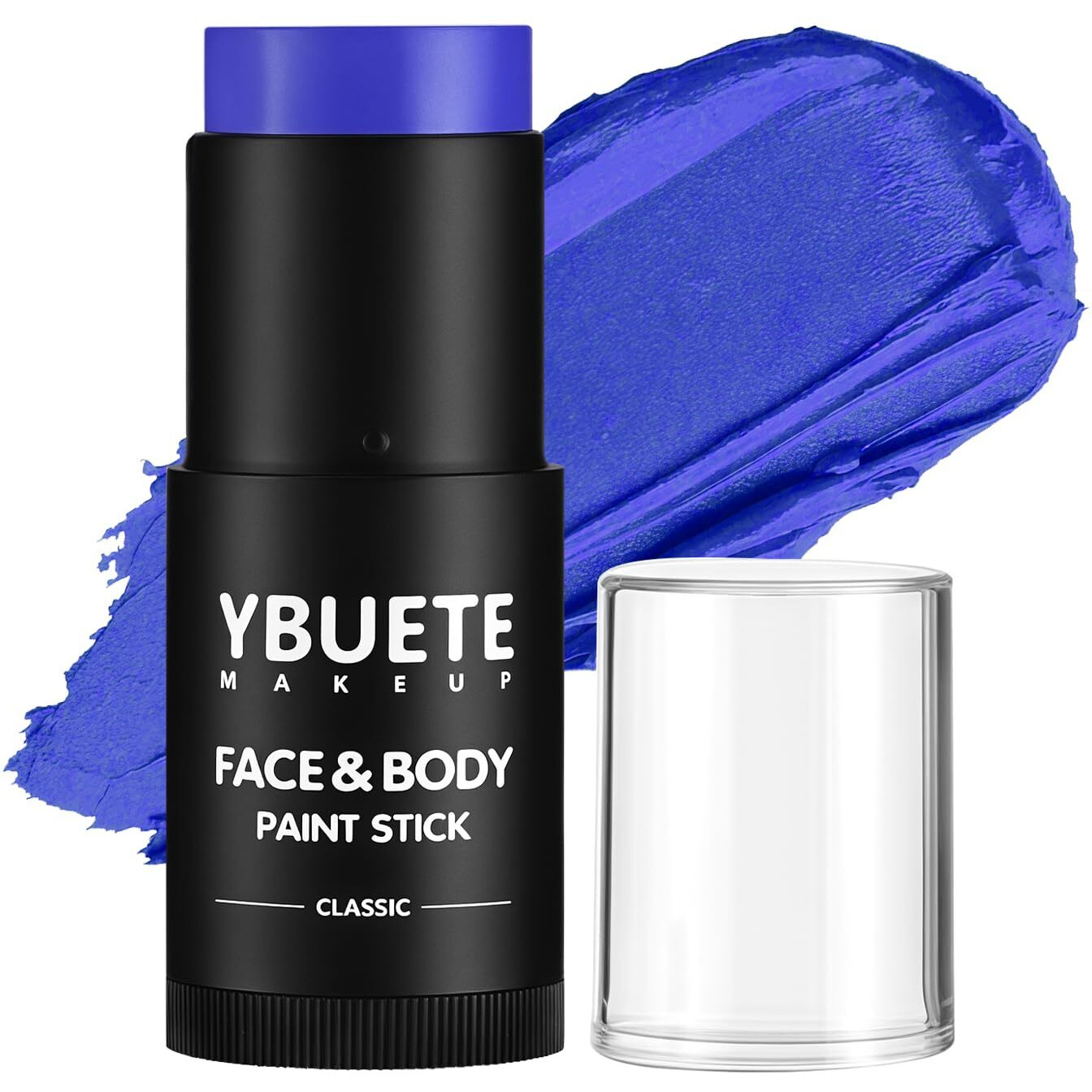 Ybuete Blue Face Body Painting Stick, Professional Full-Coverage Cream Blue Face Paint For Halloween Sfx Cosplay Makeup, Washable Eye Body Stick For Adult Carnival & Costume Party