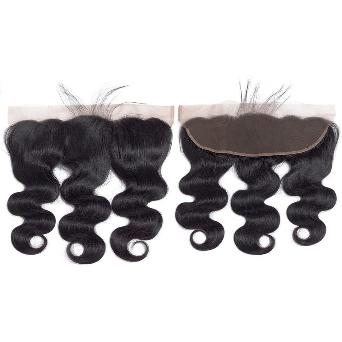 13X4 Body Wave Lace Closure Human Hair 100% Unprocessed Free Part Human Hair Natural Black Color (13X4 Body Wave, 14 Inch)