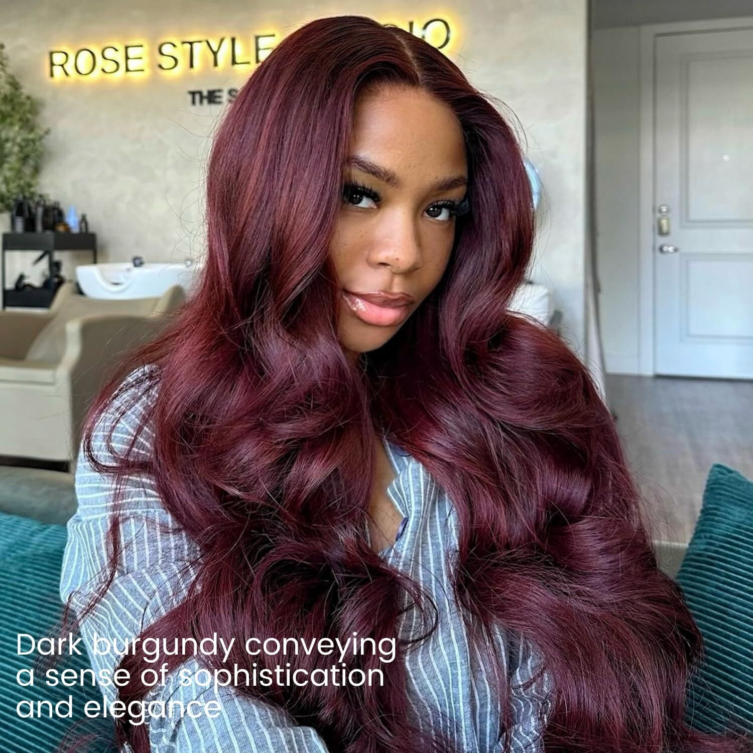 Alher 99J Dark Burgundy Bundles Human Hair Body Wave, 12A 100% Unprocessed Virgin Remy Human Hair For Black Women Soft Thick Sew In Weave Wavy Wine Red Colored 2 Bundles 18 18 Inch