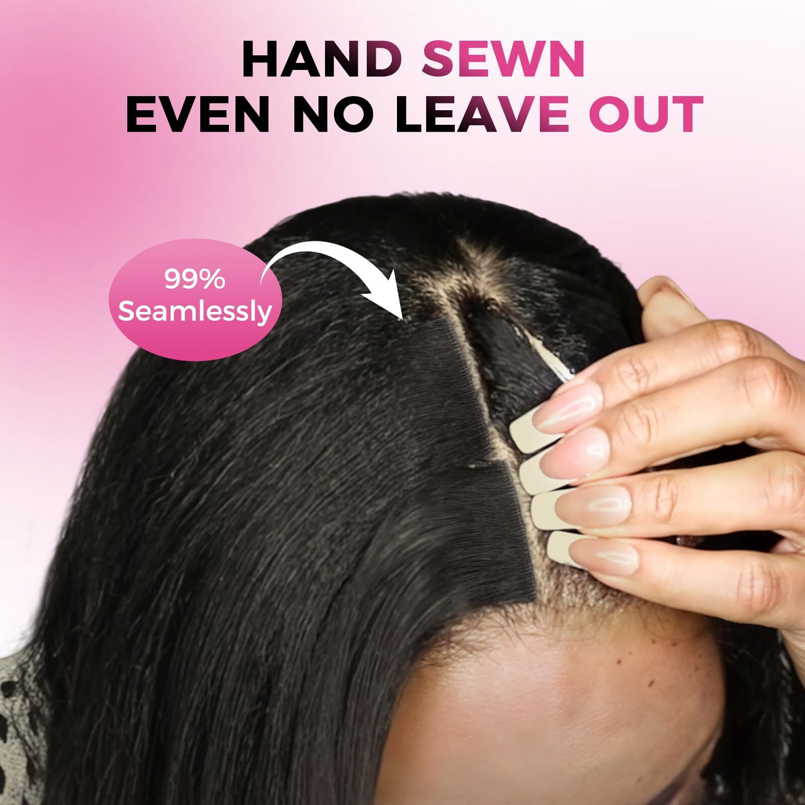 Lashey Invisi Edge Tape In Hair Extensions Human Hair, Natural Black 16 Inch 50G Body Wave, 10Pcs Injected With 10Pcs Classic Tape Ins, Real Virgin Human Hair Invisible Seamless Tape In Extensions