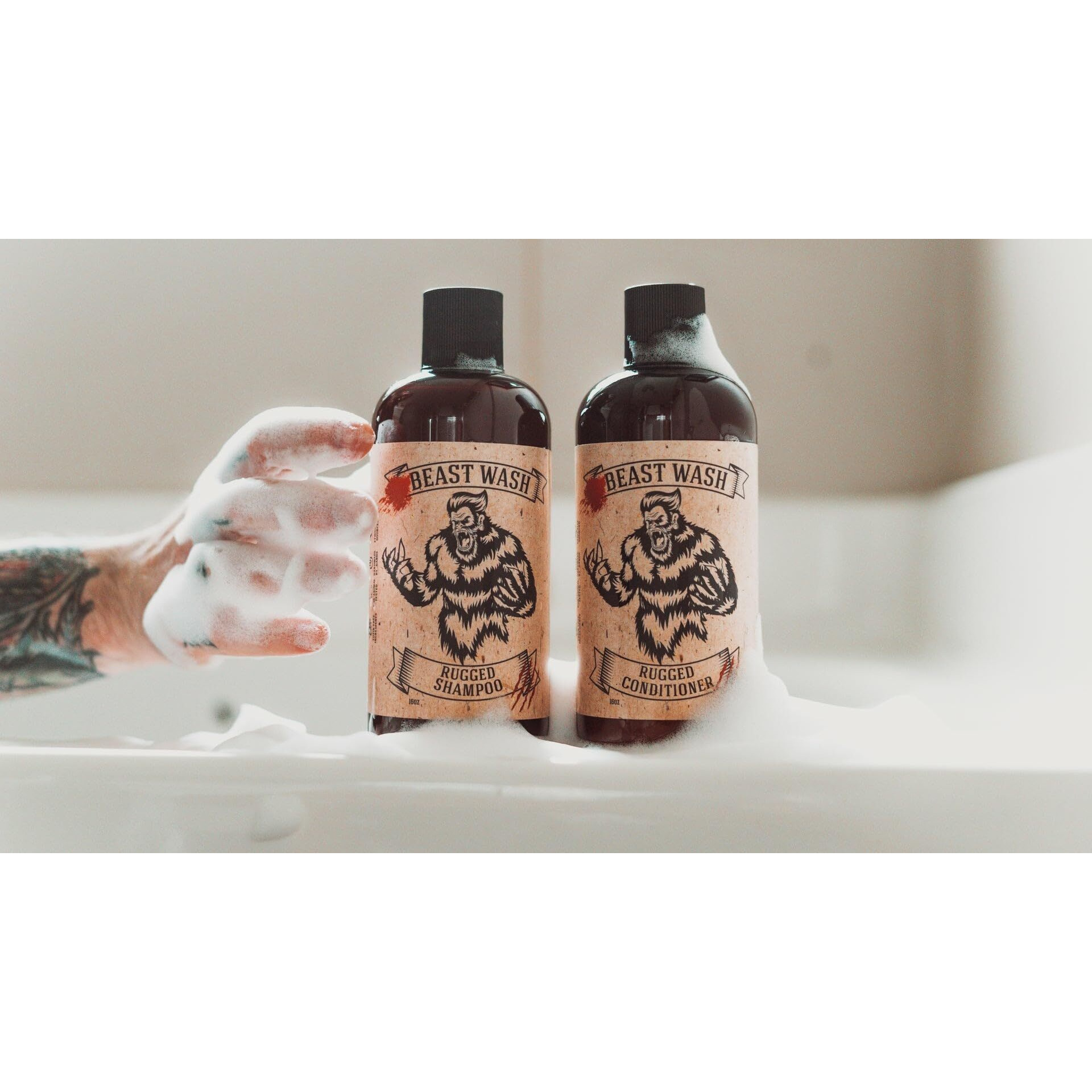 Johnny Slicks Shampoo - Supports Hair Hydration & Volume - Organic Oils & Natural Cleanse - Castor Oil, Aloe Vera, Jojoba - Rugged Scent - 8 Oz