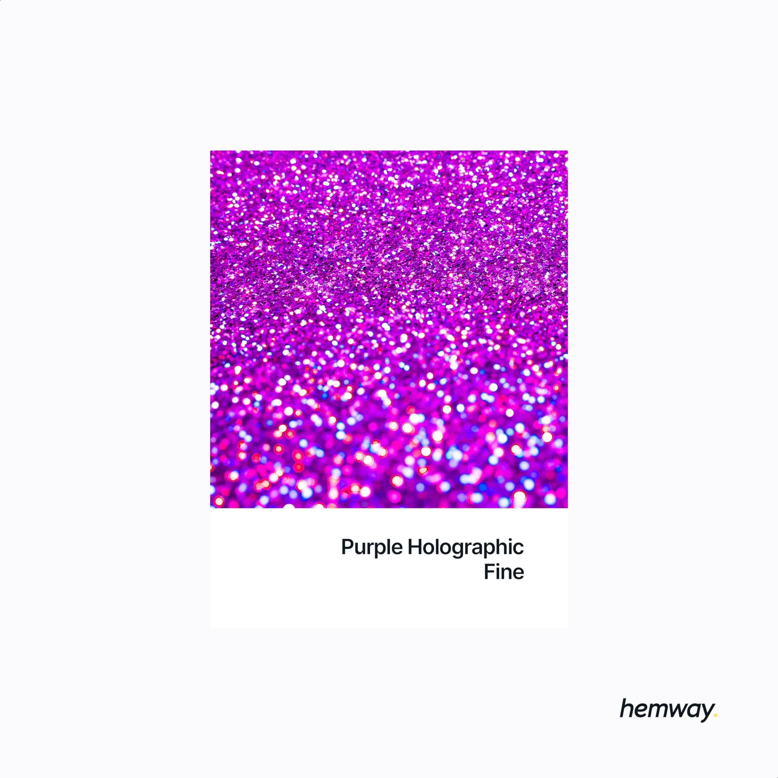 Hemway Eco Friendly Biodegradable Glitter 100G / 3.5Oz Bio Cosmetic Safe Sparkle Vegan For Face, Eyeshadow, Body, Hair, Nail And Festival Makeup, Craft - Fine (1/64"" 0.015"" 0.4Mm) - Purple Holographic