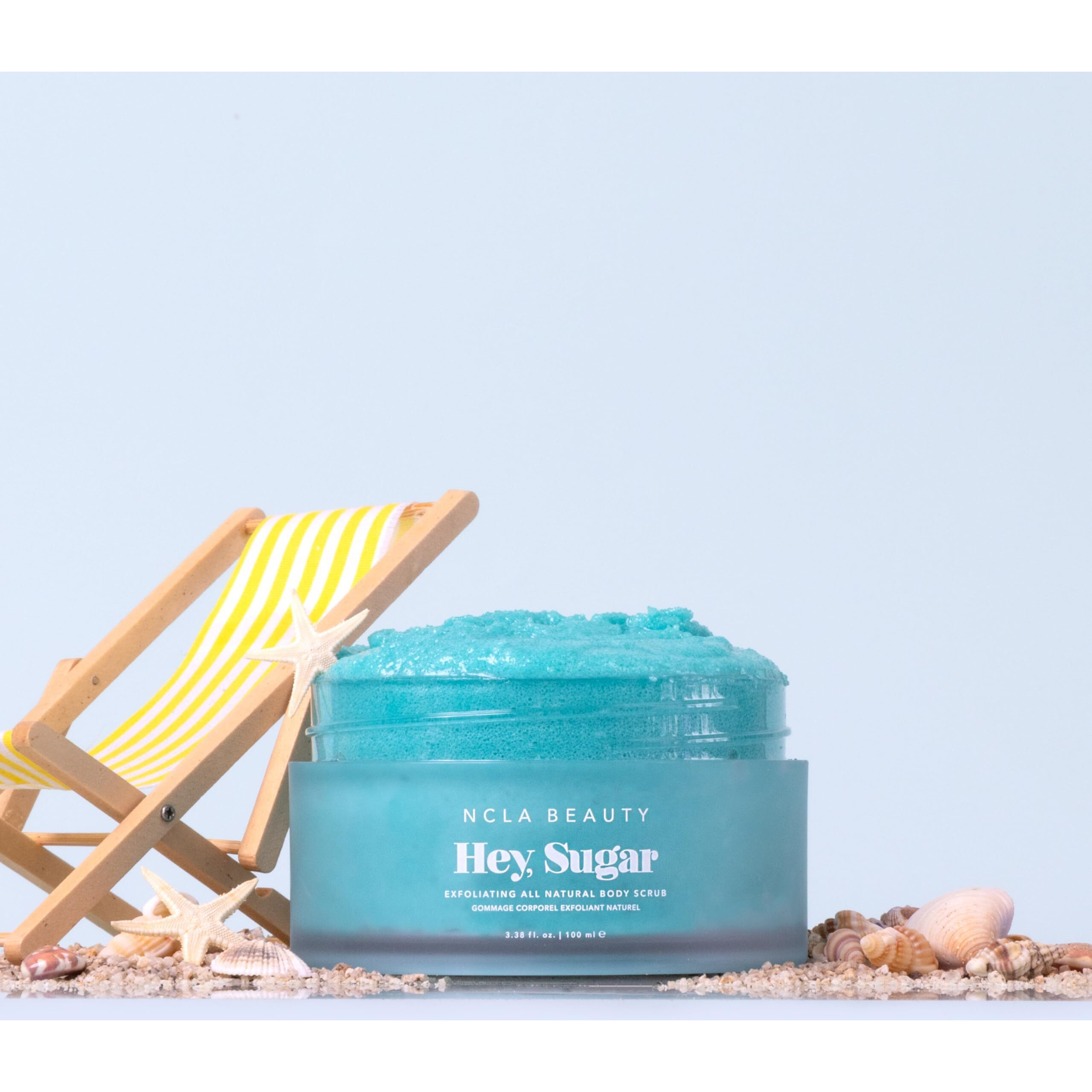 Ncla - Hey, Sugar Body Scrub | Smooth, Exfoliate, Hydrate Skin | Shea, Mango + Cocoa Butters | Vegan, Cruelty-Free, Clean Skincare (Amalfi Coast 100G | 3.38 Oz)