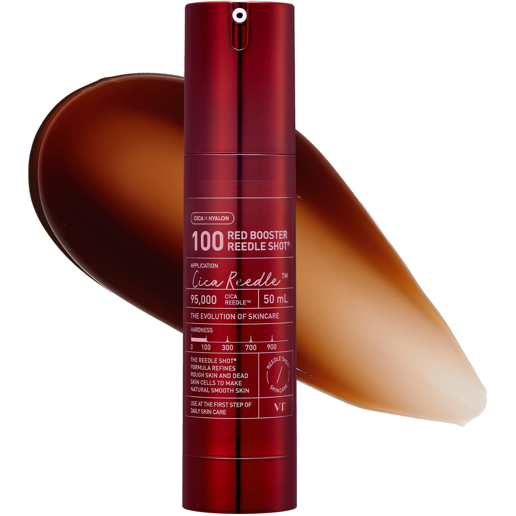 Vt Cosmetics Red Booster Reedle Shot 100, Microneedling Serum With Dragons Blood, Exosome, Soothing Relief Serum For Irritated, And Sun-Stressed Skin, Scalp Care, Korean Skincare 1.69 Fl Oz (50Ml)