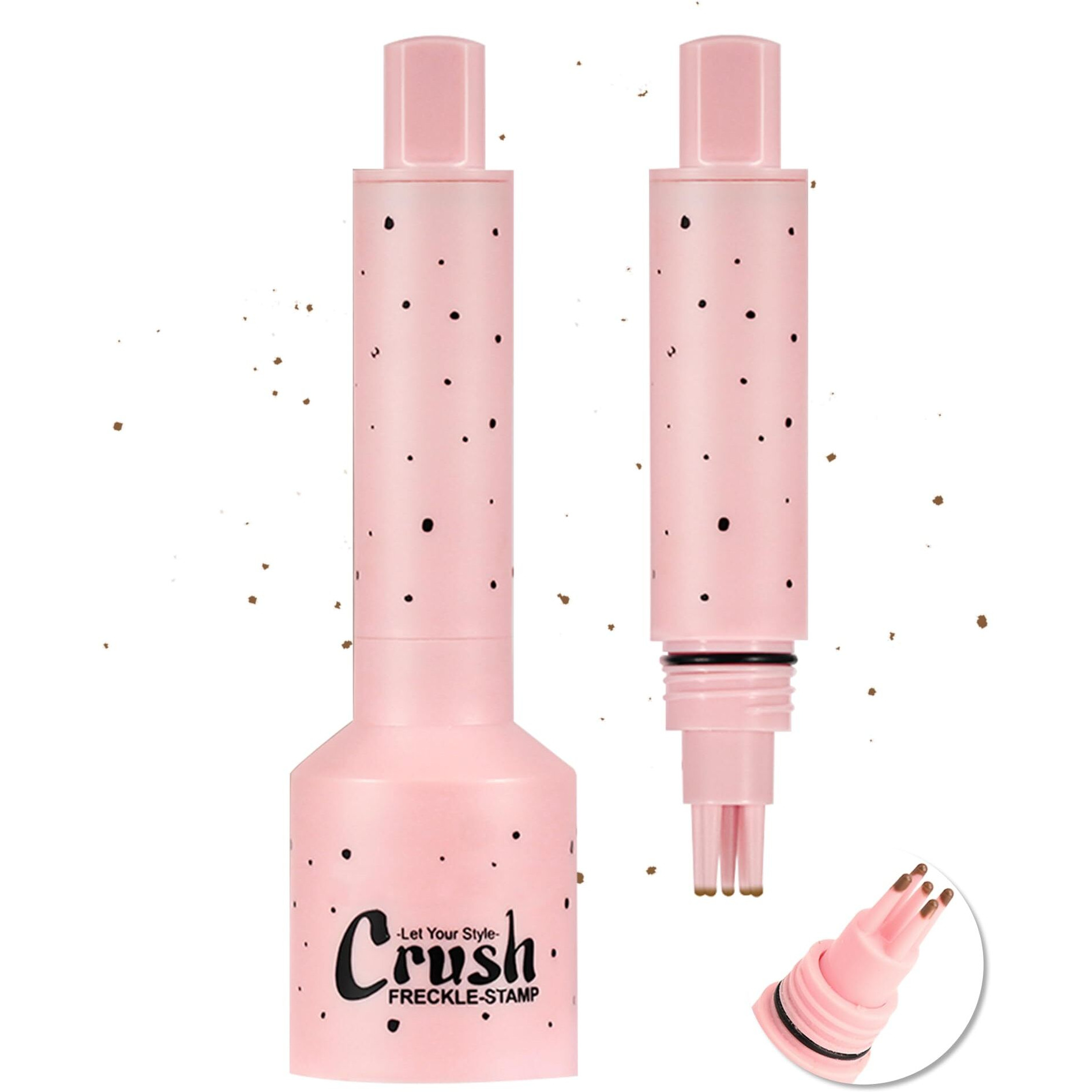 Freckle Stamp, Natural Vivid Faux Freckles Pen, Long Lasting Waterproof Quick Dry Magical Fake Freckle Stamp Pencil, Get Sun-Kissed Stars Makeup In One Press, Makeup Gift For Women Girl -02 Medium