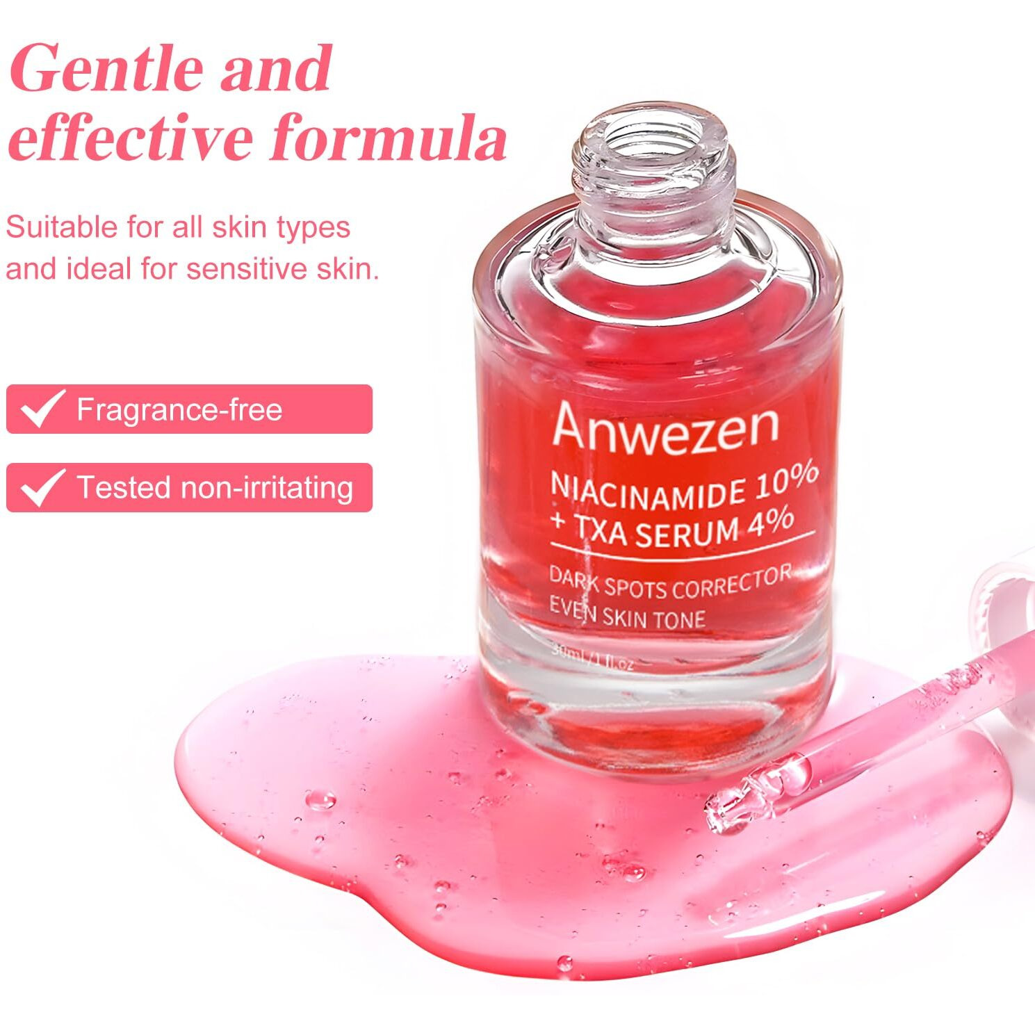 Niacinamide 10+Tax 4 Serum,Hyaluronic Acid,Tranexamic Acid,Facial For Dark Spots,Serum For Korean Glass Skin (30Ml/1 Fl.Oz)
