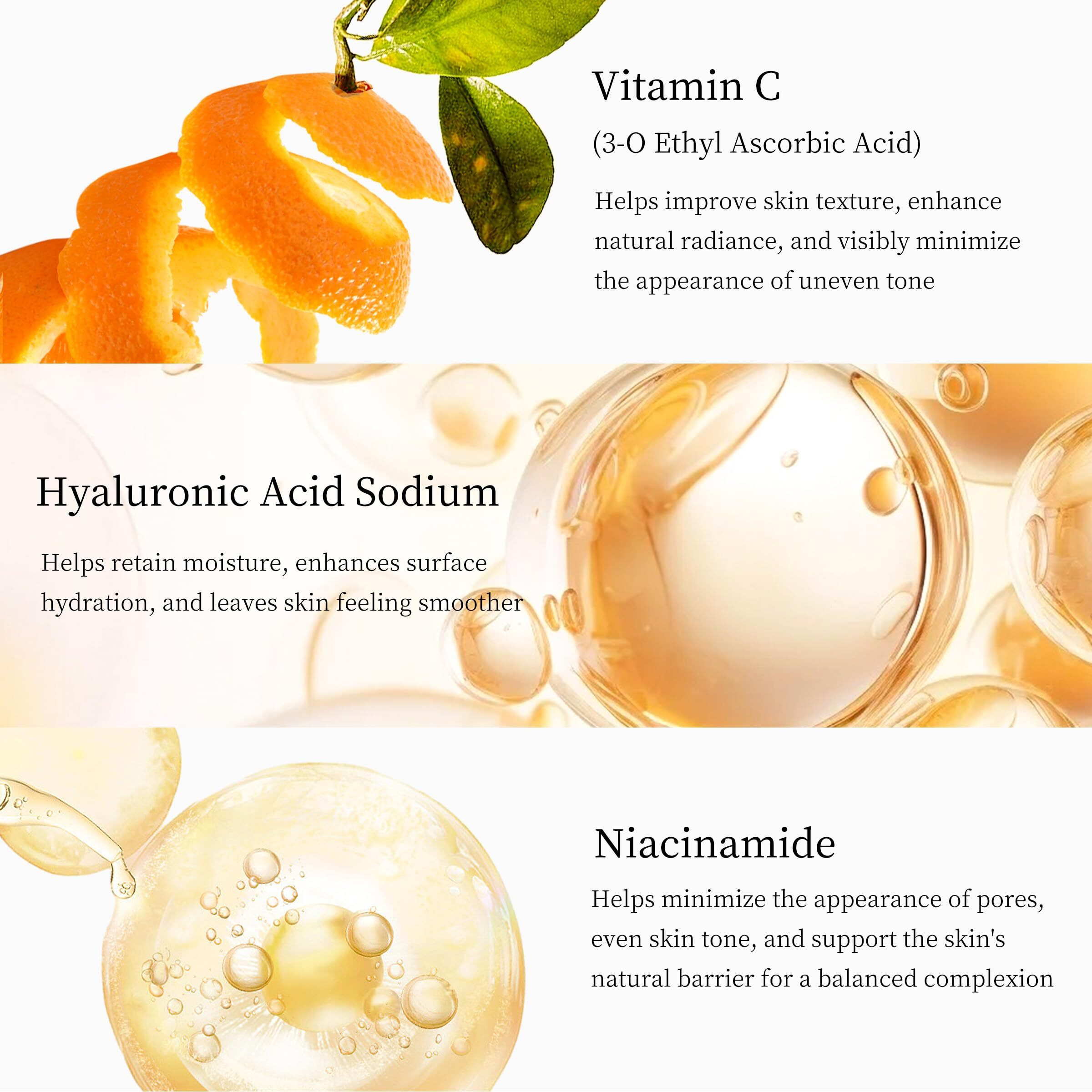 Honlink Vitamin C Gloss Serum Korean - Stabilized Complex With Hyaluronic Acid & Centella Dull Facial Skin,Uneven Tone,Fine Lines,Pores, Dry Skin,Tk Popular Skincare,Unique Gift For Women