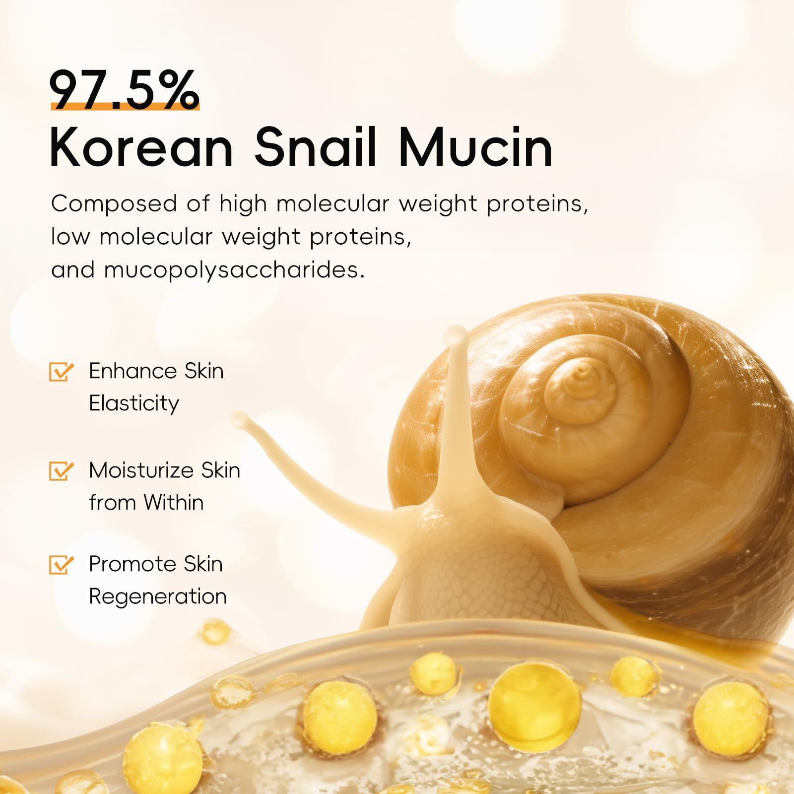 Skin Care Sets, Snail Mucin Skincare 3Pcs, 97.5% Pure Snail Slime Extract Moisturizer, Serum, Face Wash Cleanser, For Moisturizing Repairing, Skin Care Routine Kit For Women, Gifts Sets