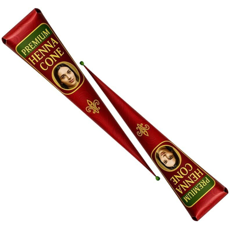 100% Natural Ready To Use Henna Paste Hair Color Hair Dye Cones Reddish Brown Color (Reddish Brown, 12 Count)