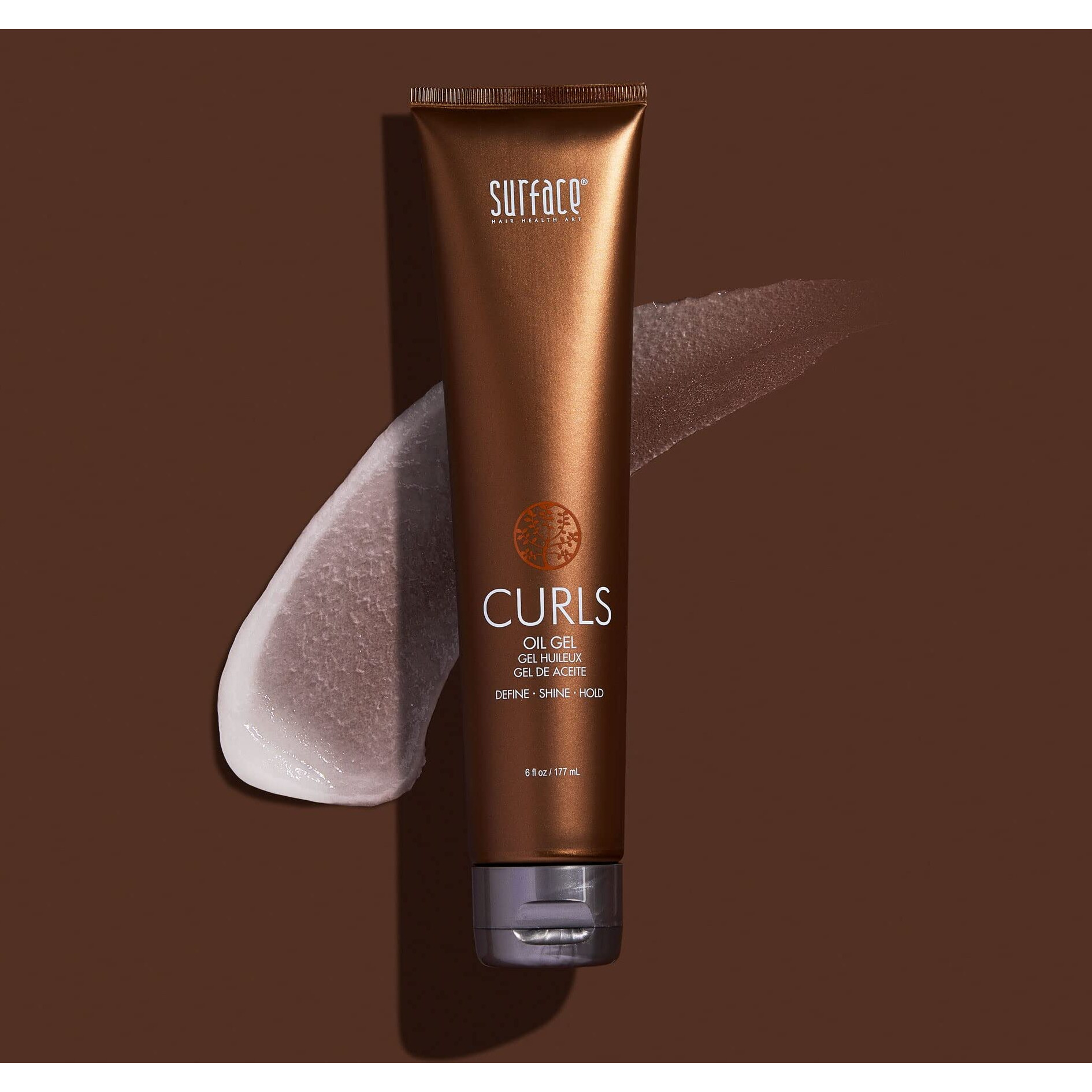Surface Hair - Curls Oil Gel - Defines, Adds Shine, And Provides Frizz Free Style Longevity - 6 Fl Oz