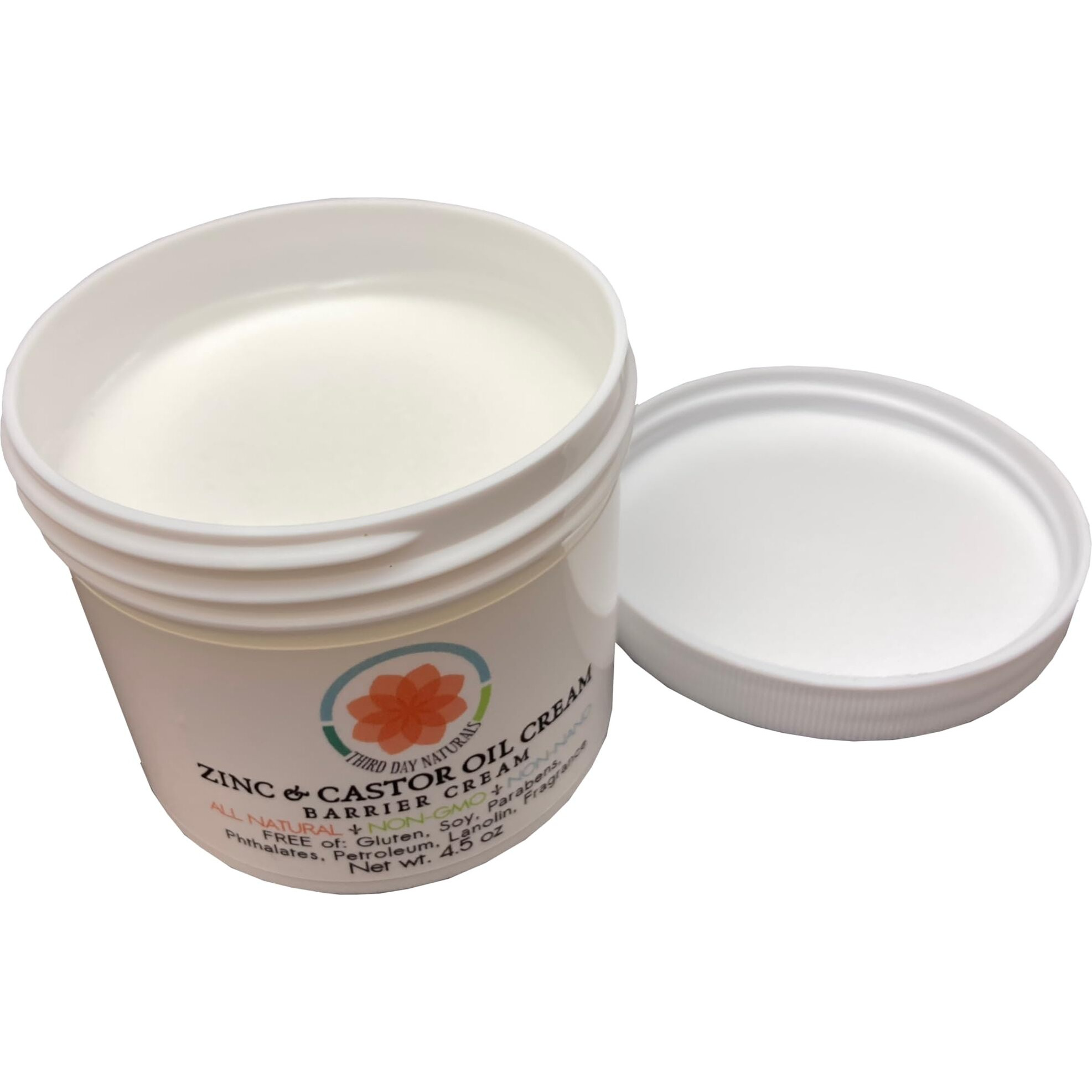 Td Naturals Zinc And Castor Oil Cream - Non-Nano And Non-Gmo Barrier Cream 4.5 Oz