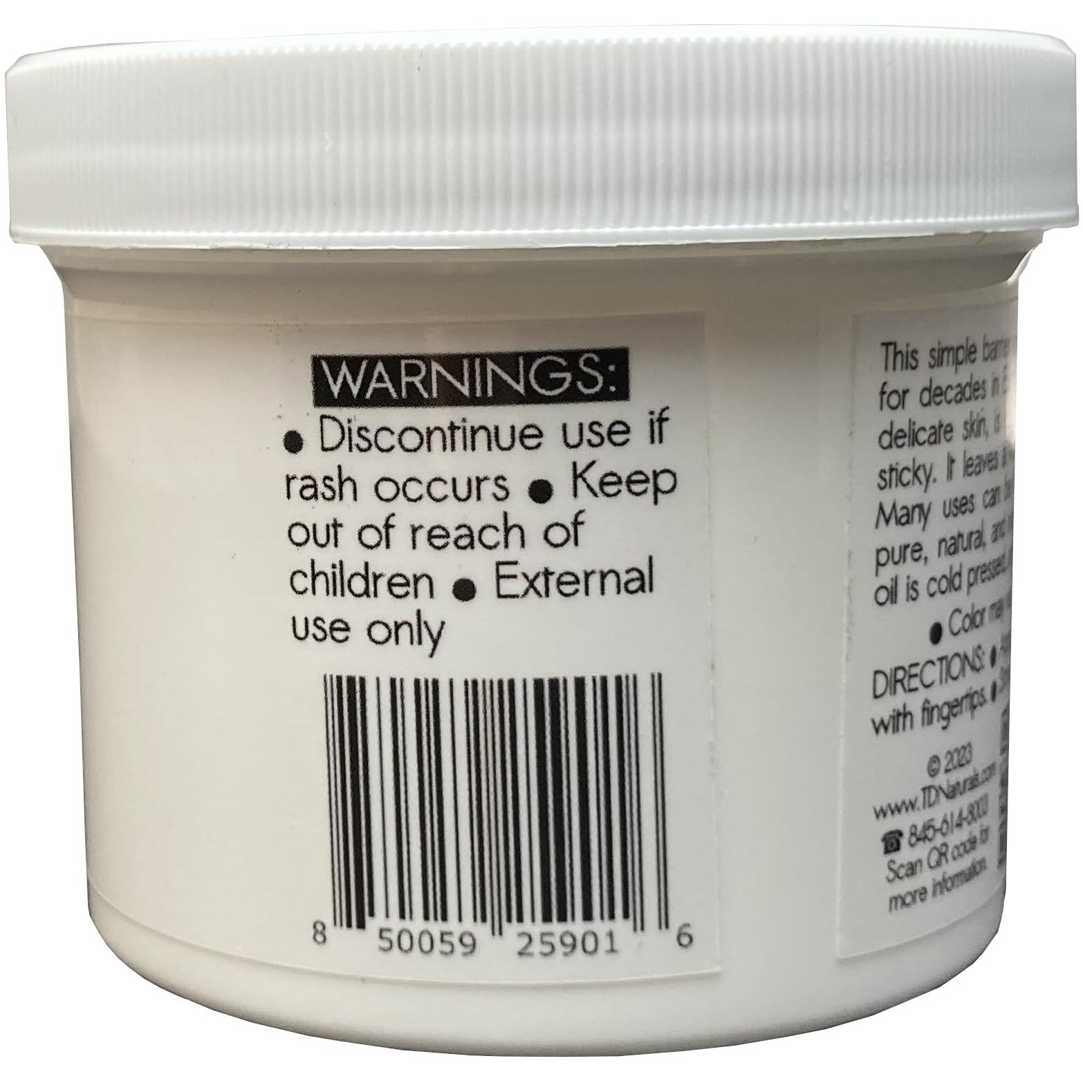 Td Naturals Zinc And Castor Oil Cream - Non-Nano And Non-Gmo Barrier Cream 4.5 Oz