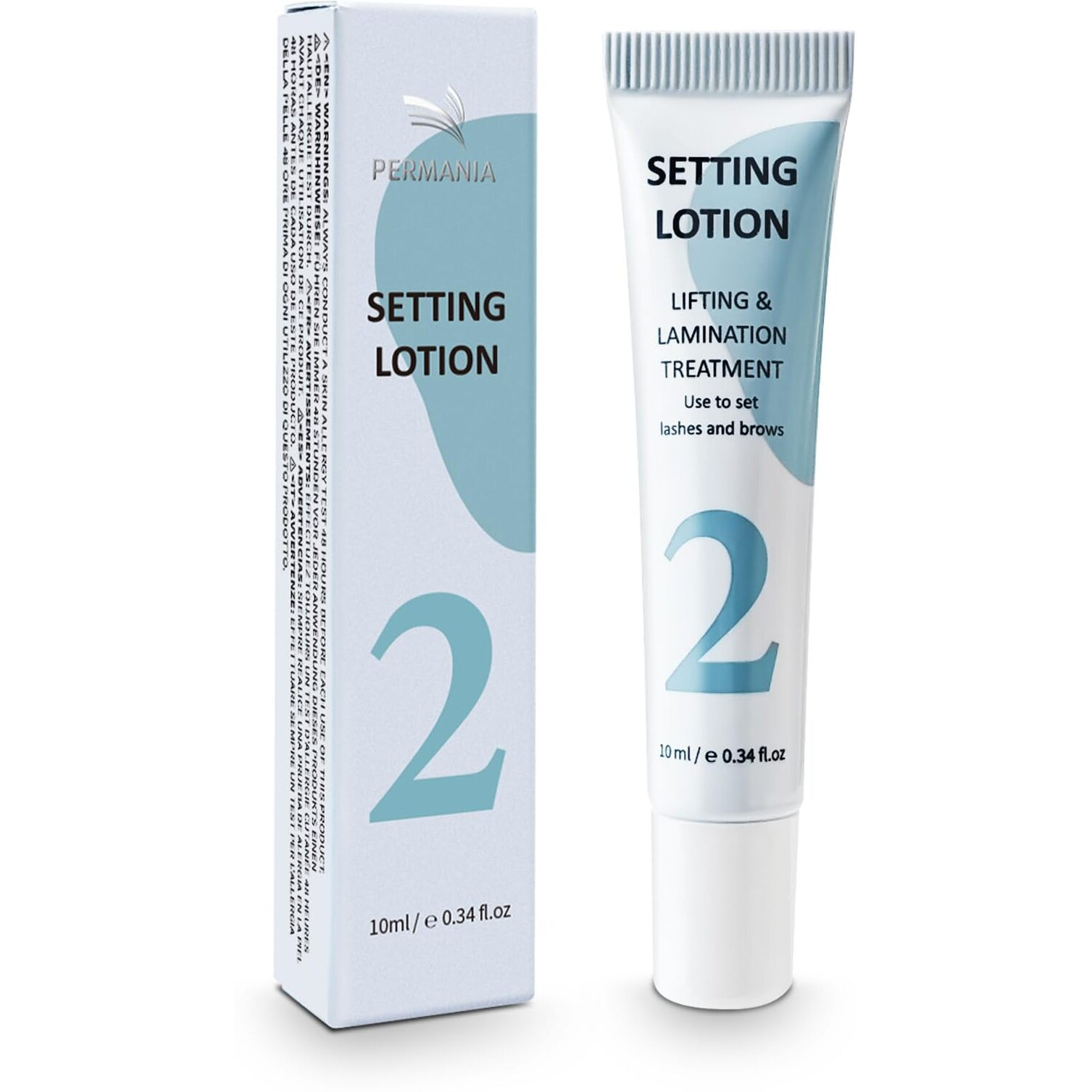 Permania Setting Lotion, 10 Ml Tube Design Salon Grade For Lash Lift And Brow Lamination Beauty Treatments (Only Setting Lotion)