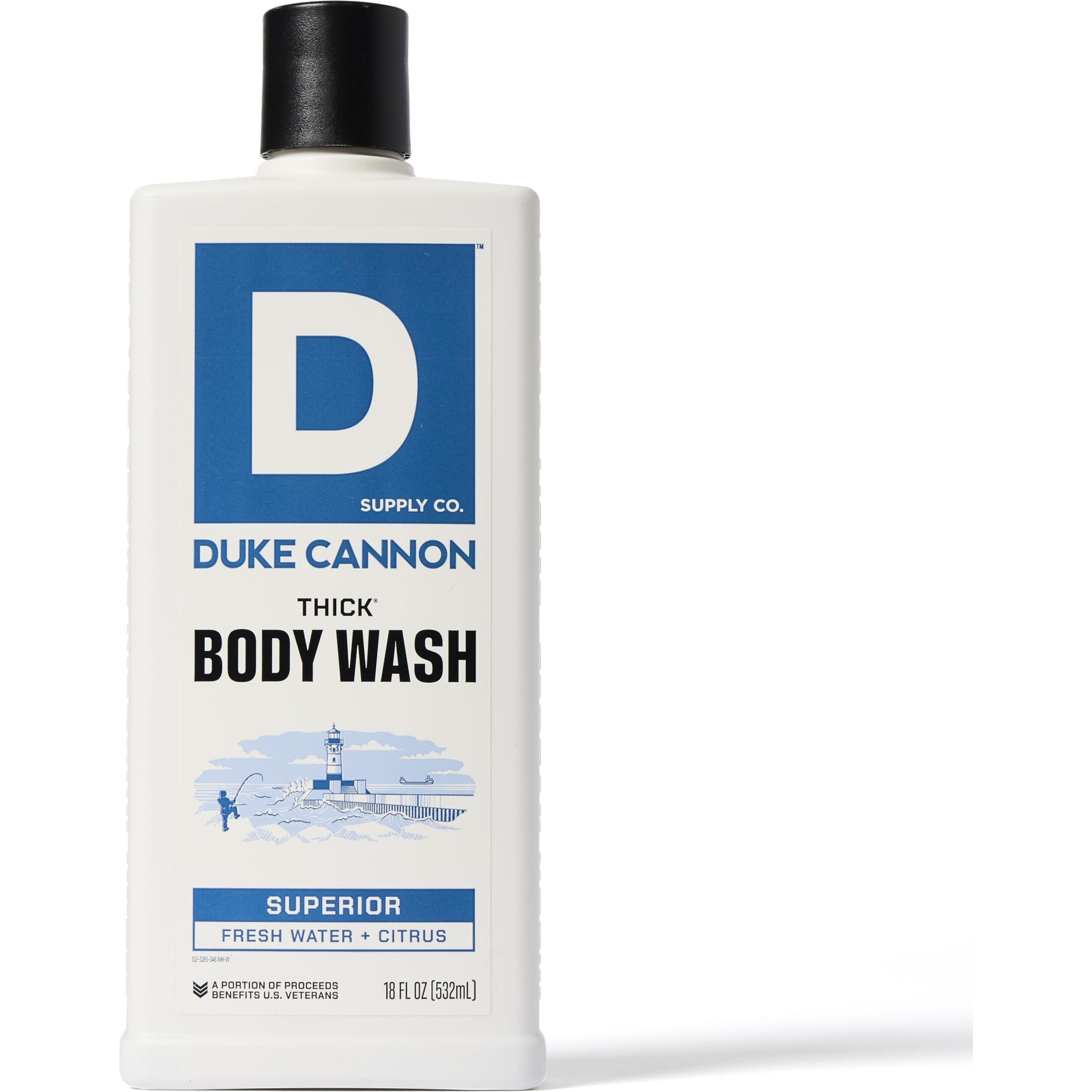 Duke Cannon Supply Co. Thick High Viscosity Body Wash - 3X Thicker, Plant-Based, Mineral-Enriched For Men - Mens Body Scrub - Superior