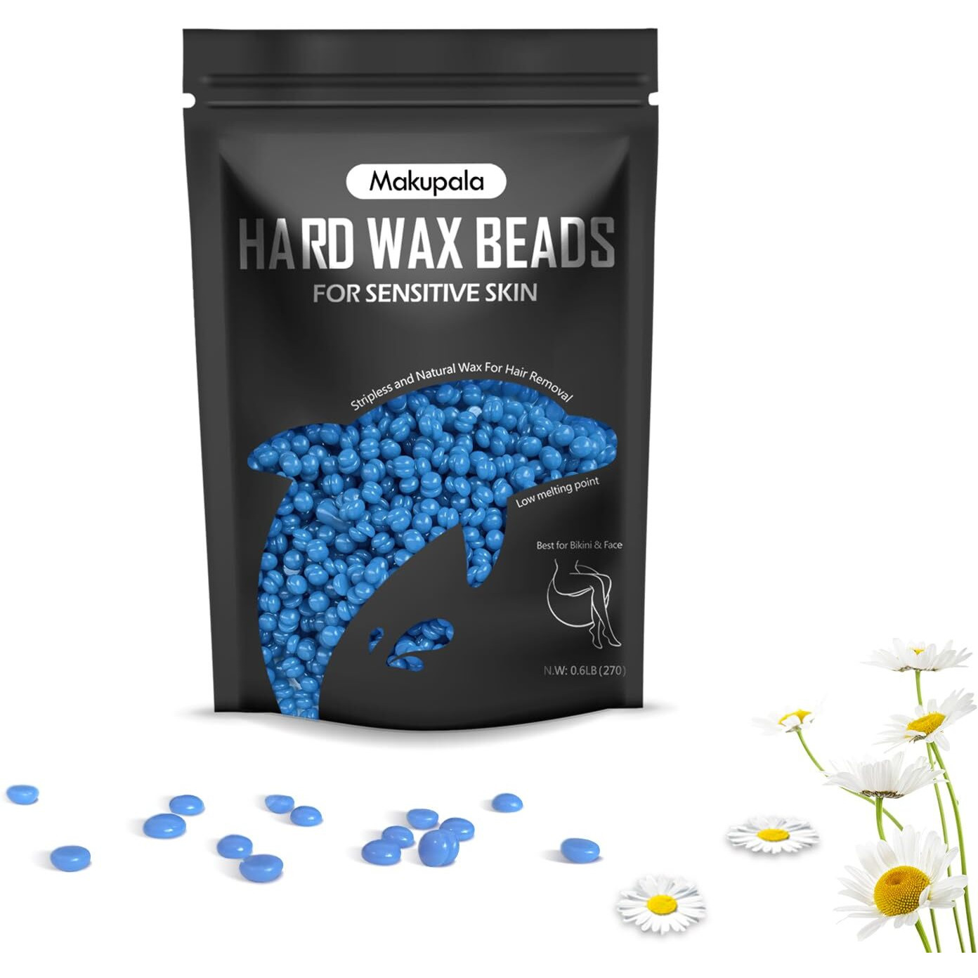 Makupala Hard Wax Beads, 9.6Oz Professional Brazilian Waxing Bead For Women Men, Scented Hair Removal Wax Pellets For Body, Bikini, Legs, Face, Underarm, Coarse And Fine Hair