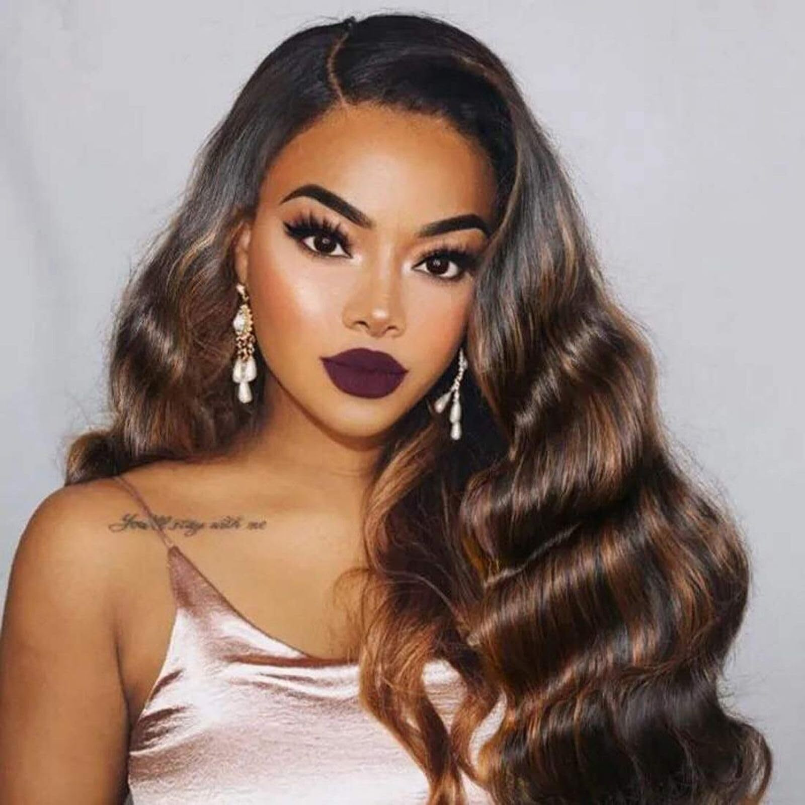 Momoshero 1B/30 Highlight Single Bundle Human Hair, Ombre Body Wave Fb30 Colored 1 Bundle 12A Black And Dark Brown Two Tones Balayage 100% Remy Hair Dark Root Sew In Weave Bundles 1B/30 10 Inch