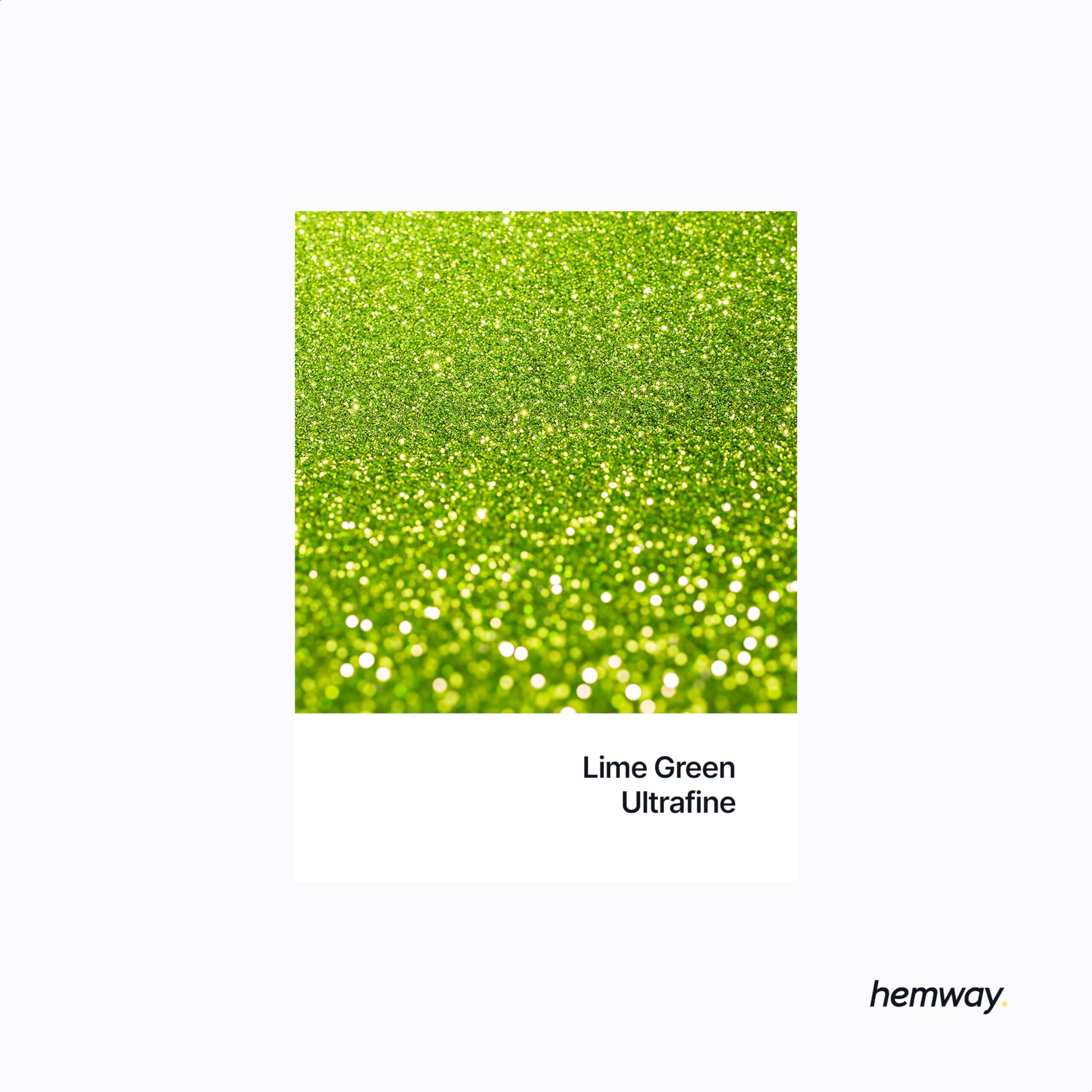 Hemway Eco Friendly Biodegradable Glitter 100G / 3.5Oz Bio Cosmetic Safe Sparkle Vegan For Face, Eyeshadow, Body, Hair, Nail And Festival Makeup, Craft - Ultrafine (1/128"" 0.008"" 0.2Mm) - Lime Green