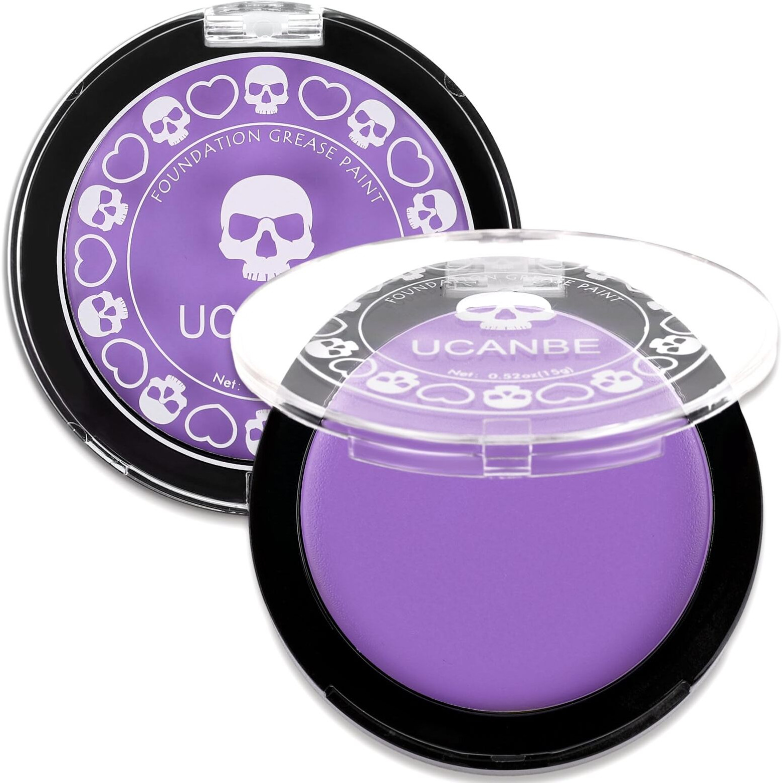 Ucanbe Purple Face Body Paint Makeup Foundation, Professional Blendable Cream Greasepaint, Non-Toxic Face Paint Kit For Halloween Parties, Mermaid Sfx Makeup, Ursula Widowmaker Dabi Costume & Cosplay
