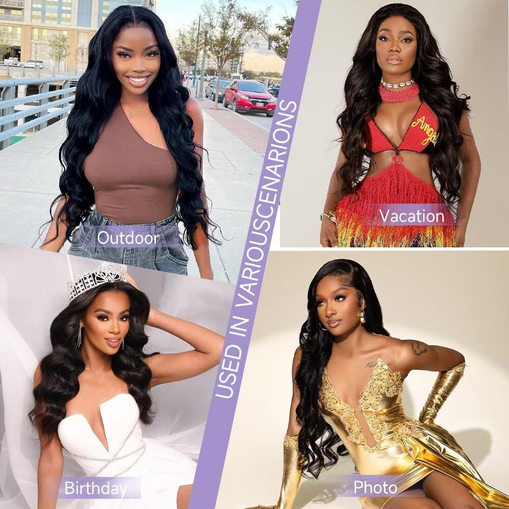Body Wave Lace Front Wigs Human Hair Pre Plucked With Bleached Knots 200 Density Hd Lace Frontal Wig 13X6 Transparent Lace Front Wigs Human Hair With Baby Hair 28 Inch