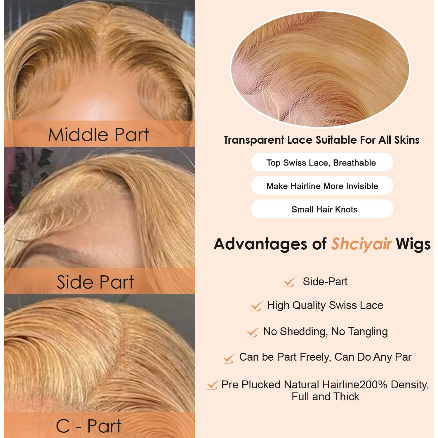 Shciyair 32 Inch Honey Blonde 13X4 Body Wave Hd Lace Front Wigs Human Hair Pre Plucked 200 Density Honey Blonde Wig Human Hair 27 Colored Lace Frontal Wigs For Women