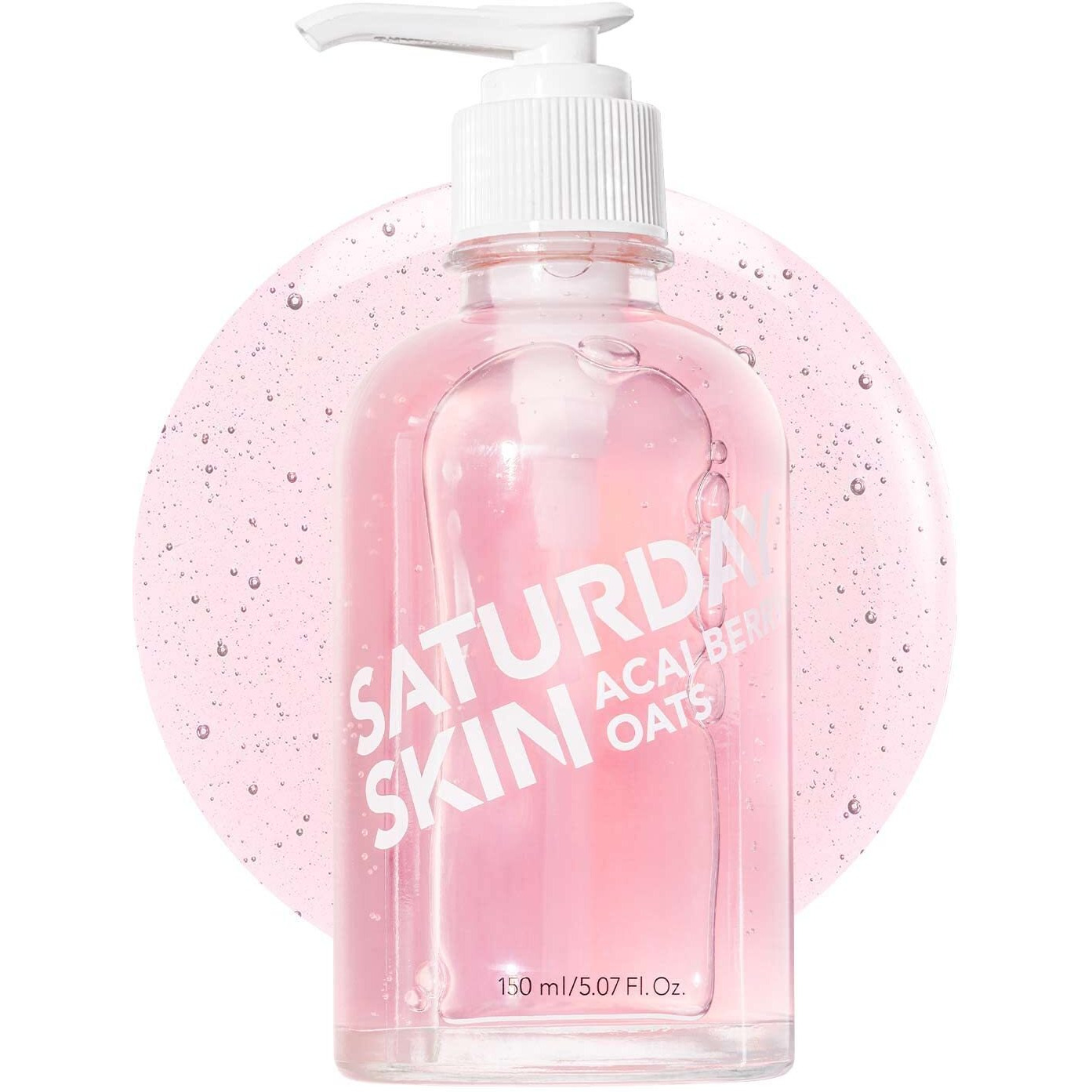 Saturday Skin Hydrating Gentle Facial Gel Cleanser Makeup Remover Sensitive Skin Face Wash Antioxidant Vitamin Brightening Smoothing | Korean Skin Care Cica Acai Berry Oats