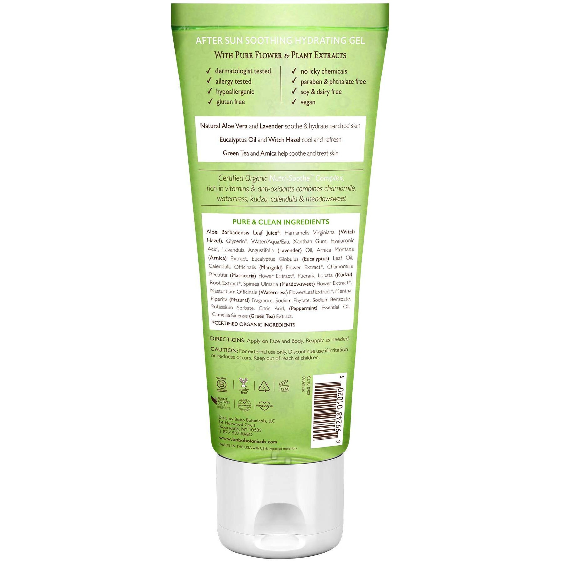Babo Botanicals - After Sun Soothing gel - 1 Each - 8 Oz(D0102H5N0Q2)
