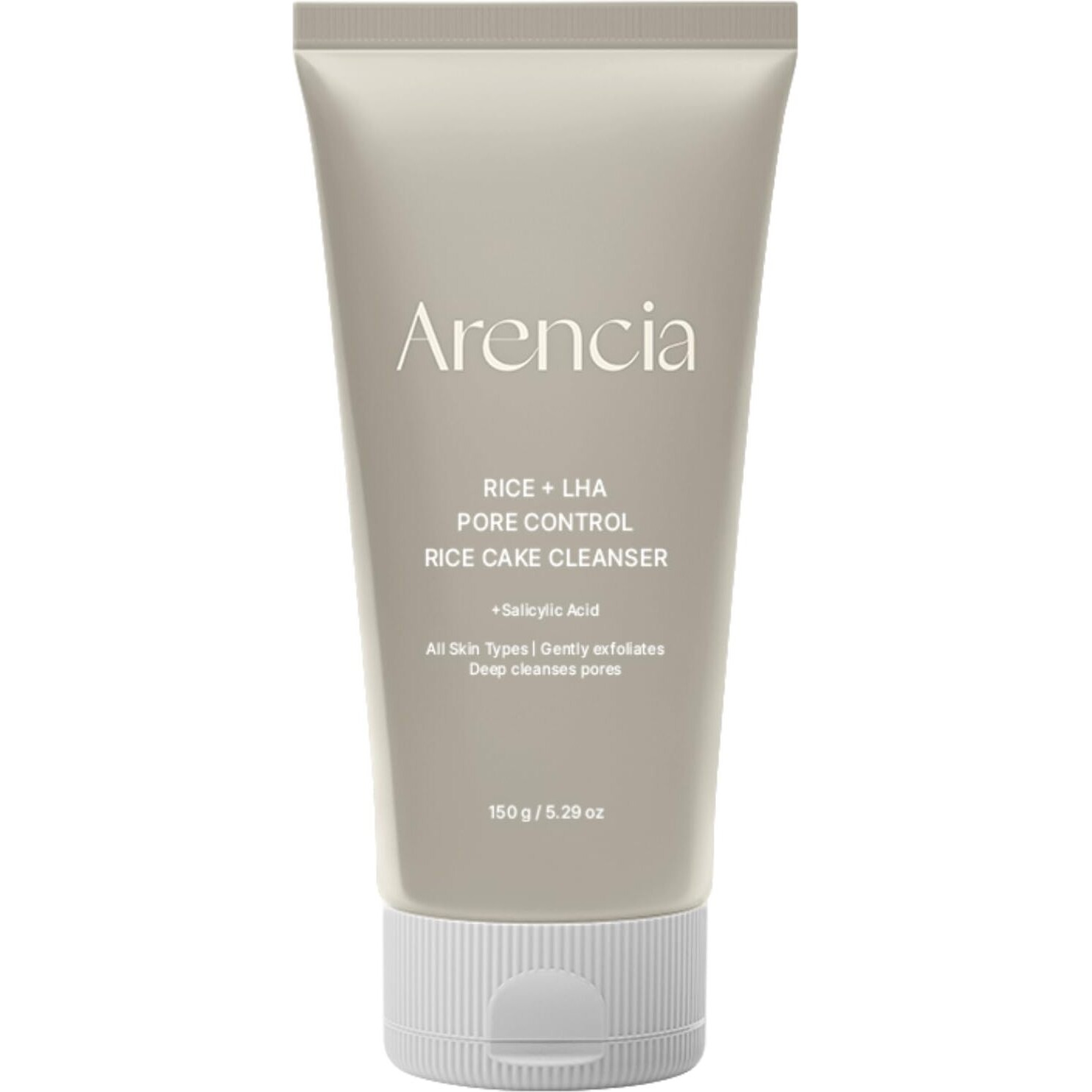 Arencia Rice + Lha Pore Control Rice Cake Cleanser With Salicylic Acid - Deep Cleansing, Gentel Exfoliation, All Skin Types, 5.29 Oz
