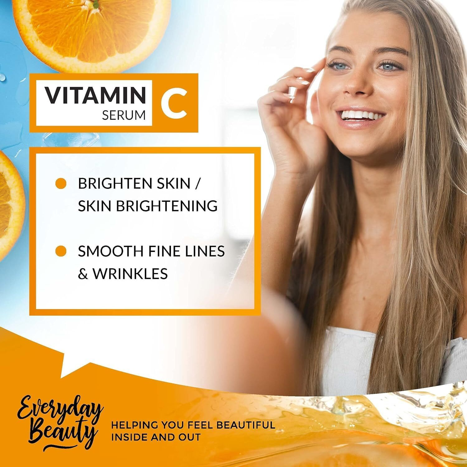 Organic Vitamin C Serum For Face - Usda Certified Facial Serum - Anti Aging For Fine Lines & Wrinkles - Potent Botanical Ingredients & Non Gmo - 8 Fl Oz With Pump Top