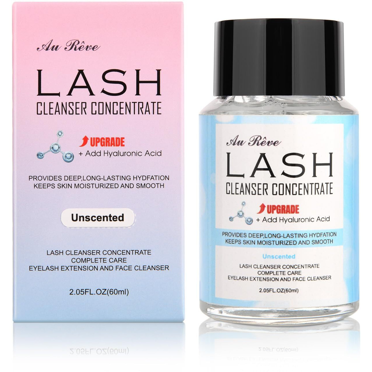 Aureve Lash Shampoo Concentrate 60Ml Lash Cleanser Concentrate Add Hyaluronic Acid Oil-Free Lash Extension Shampoo Perfect For Salon