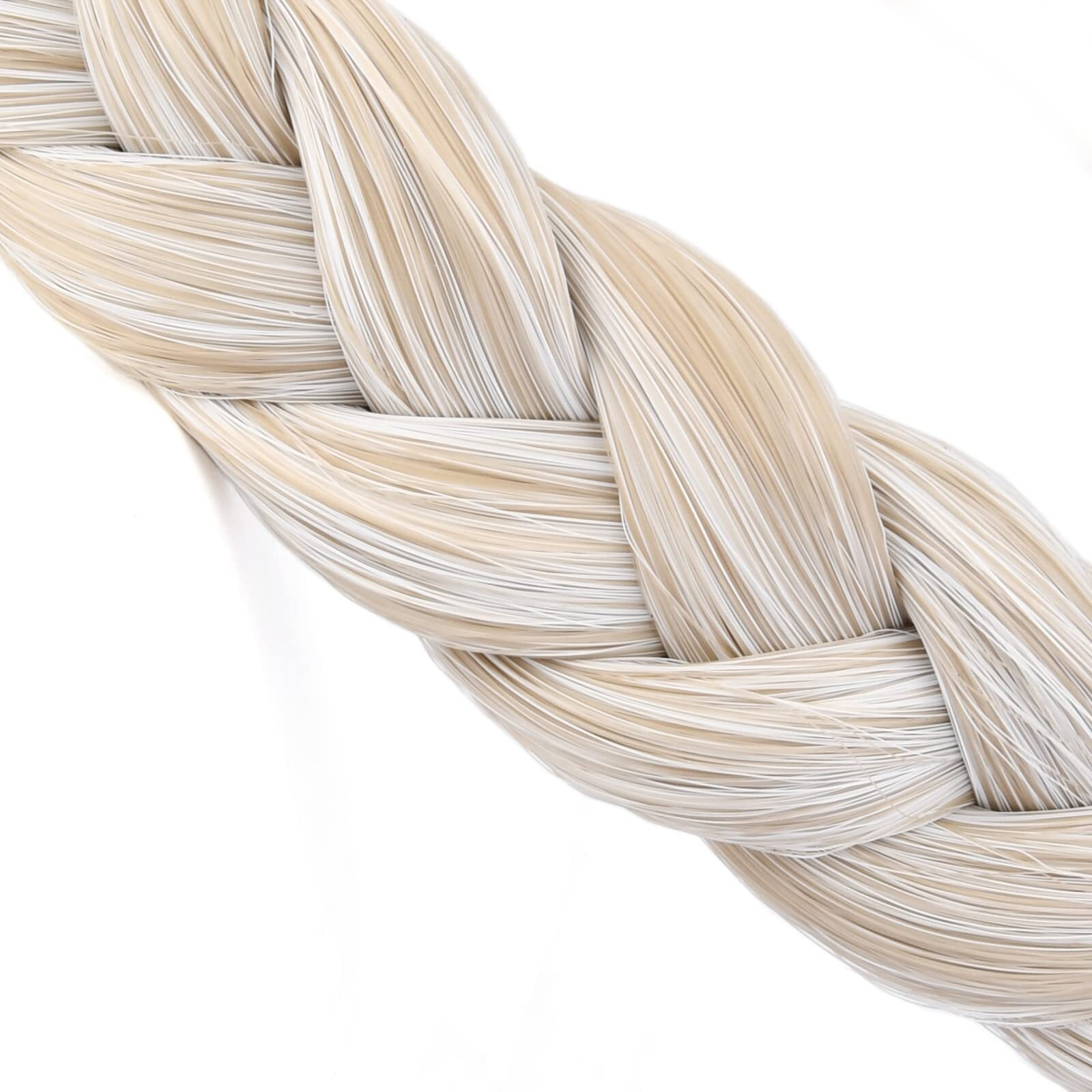 Oplira Braided Headband With Teeth Braids Hairband With Tooth Synthetic Hair Band Plaited Hairband For Women (White Blonde-0.9 Inches)
