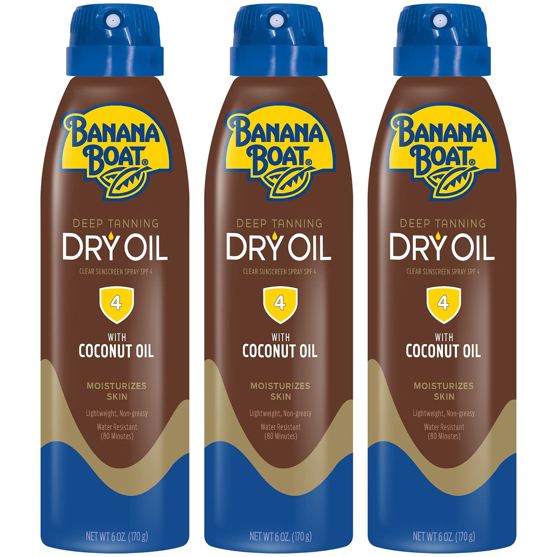 Banana Boat Dry Oil Tanning Spray Sunscreen Spf 4, 6Oz | Dark Tanning Oil With Spf 4 Sunscreen, Oxybenzone-Free, 6Oz