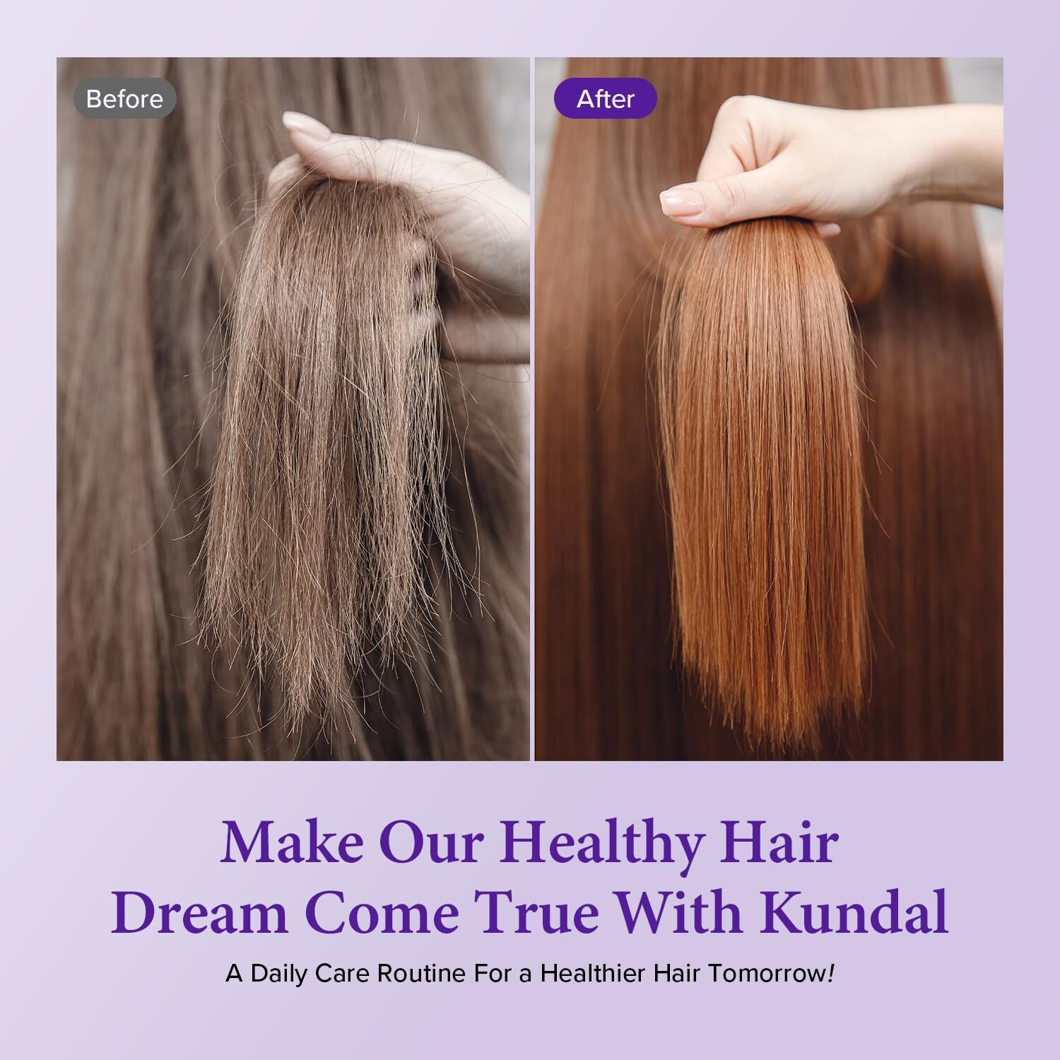Kundal Honey & Macadamia Natural Conditioner Korean Hair Care Damage Repair, Deep Hydration, Long Lasting Fragrance, With Honey, Argan Oil, Macadamia Oil 16.9Fl Oz (Pack Of 2) (Baby Powder)