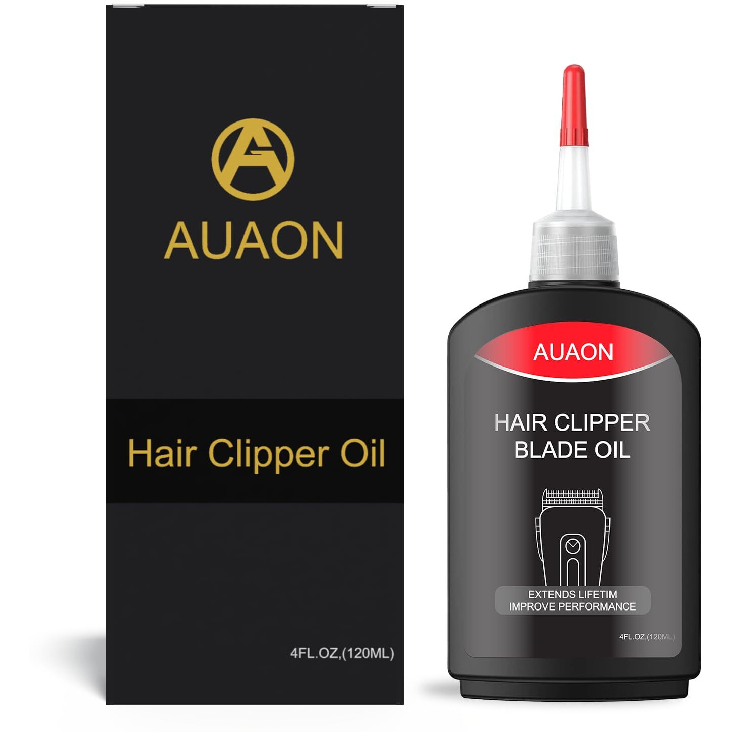 Auaon Premium Hair Clipper Blade Lubricating Oil For Clippers, Trimmers, Groomers, Rust Prevention, 4.05Oz/120Ml,