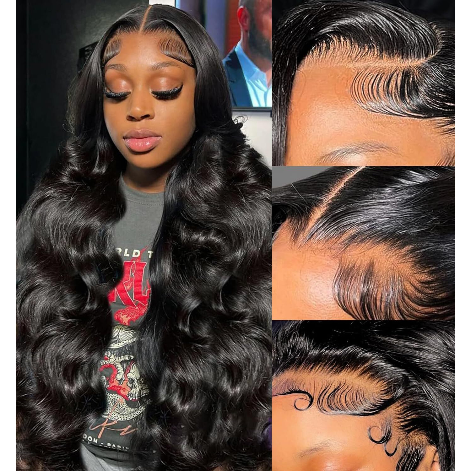 Twigoal 5X5 Hd Lace Closure Wigs Human Hair Body Wave Glueless Wigs Human Hair Pre Plucked Pre Cut Body Wave Lace Front Wigs Wear And Go Glueless Wig For Beginners 22 Inch