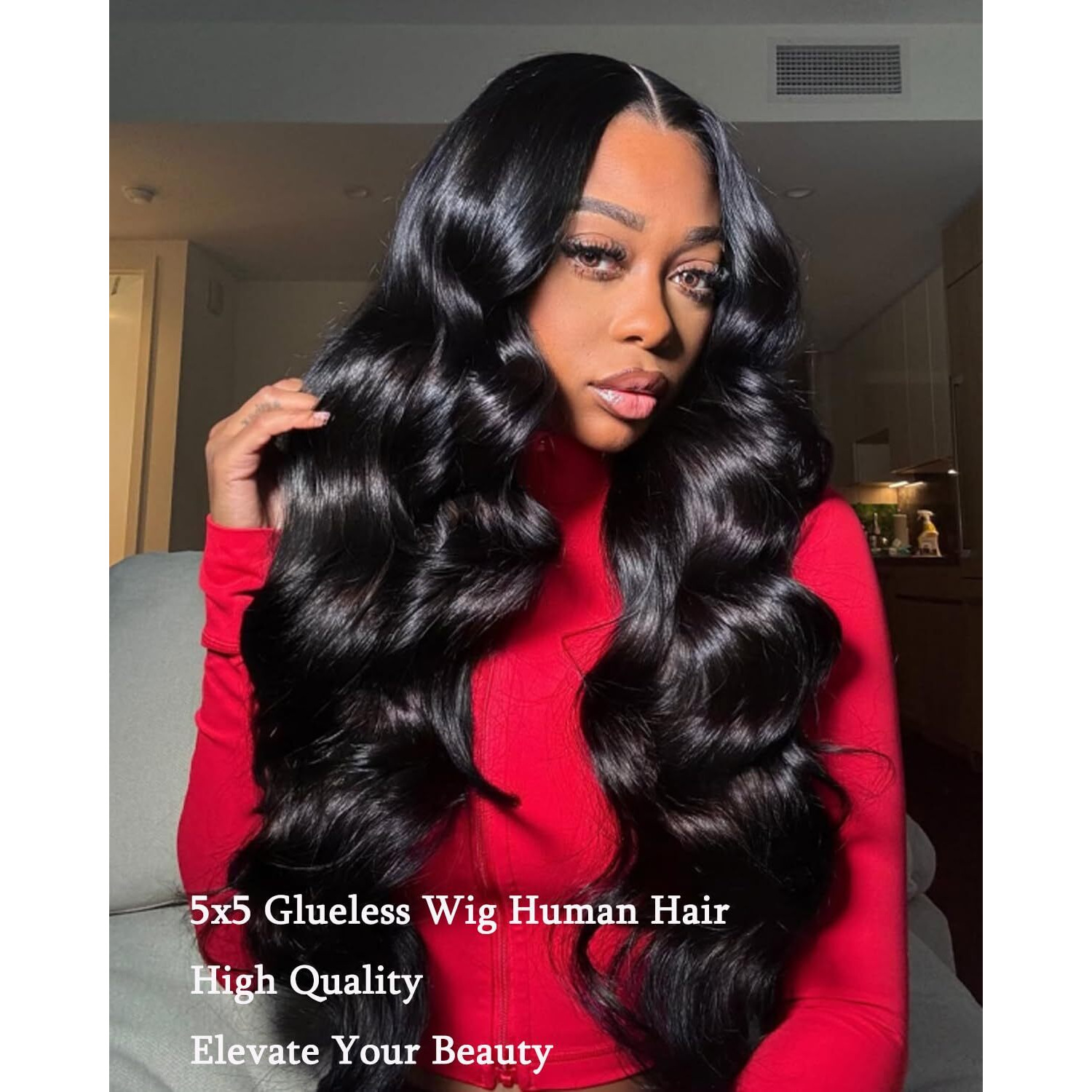 Twigoal 5X5 Hd Lace Closure Wigs Human Hair Body Wave Glueless Wigs Human Hair Pre Plucked Pre Cut Body Wave Lace Front Wigs Wear And Go Glueless Wig For Beginners 22 Inch