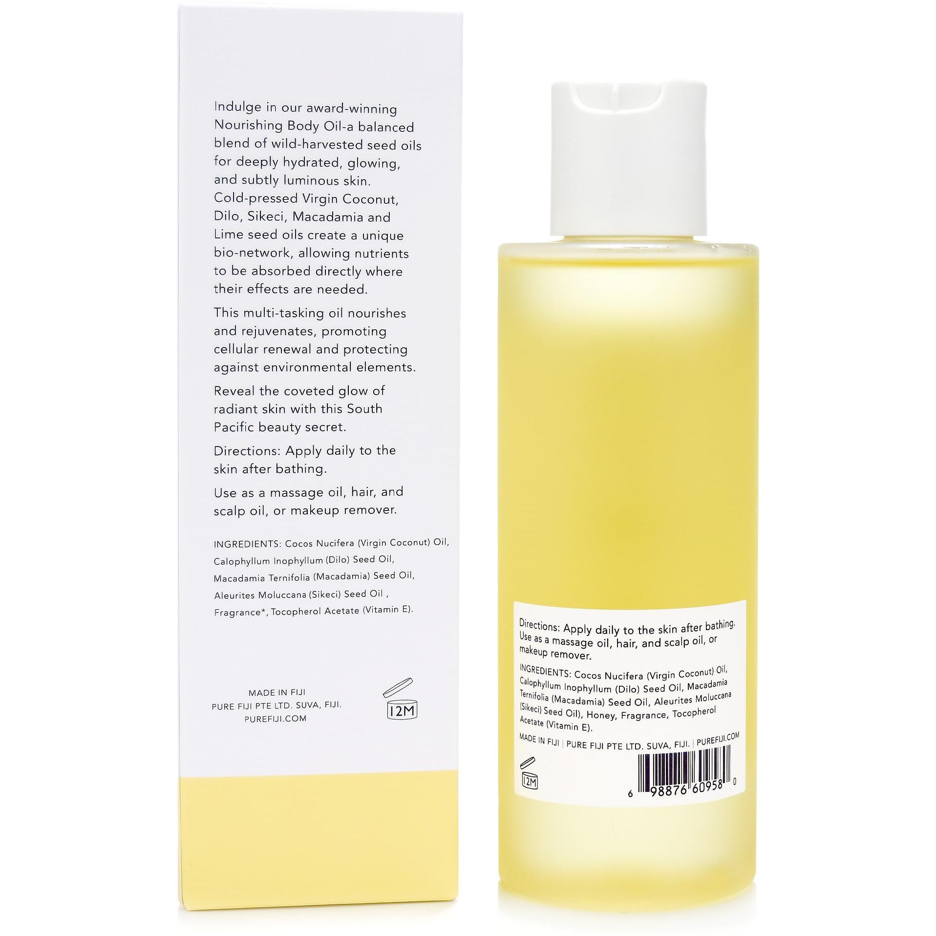 Pure Fiji Nourishing Exotic Coconut Body Oil, Coconut Milk & Honey (7.7 Fl Oz/230Ml)