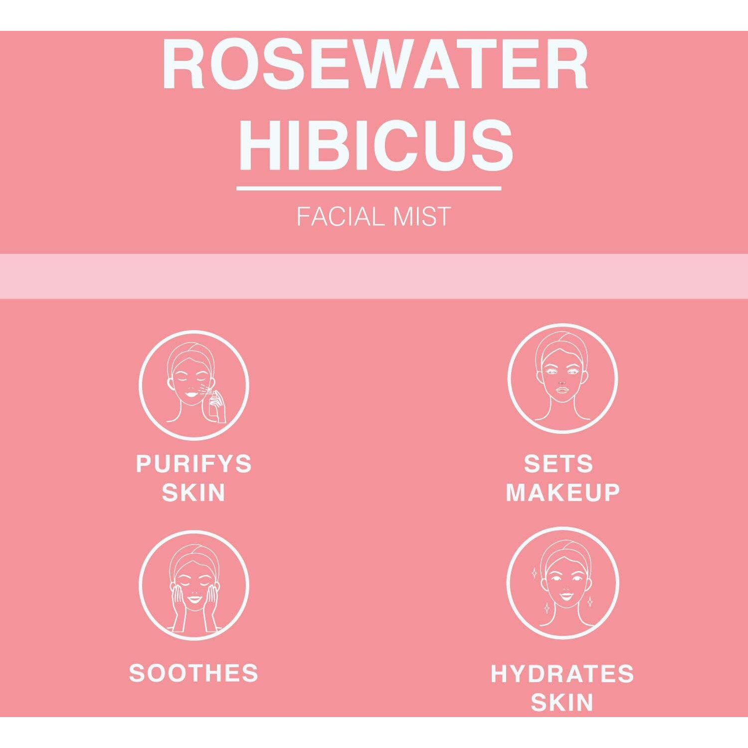 Beaute De Provence Rose Water Spray For Face & Body Refreshment With Moisturizing Hyaluronic Acid And Hibiscus Water | Instant Hydration, Cooling, Calming & Conditioning (8 Fl Oz)