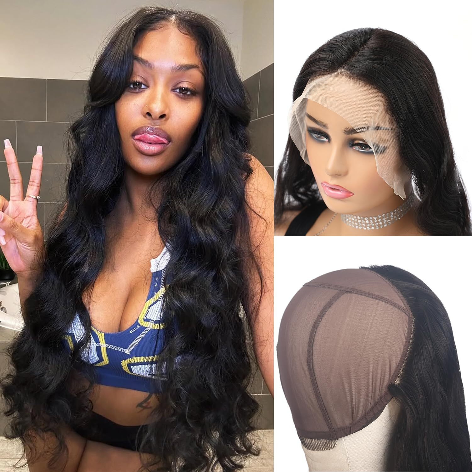 Einbeauty Pre-Sewn 13X4 Frontal Hd Lace With Elastic Cap - Body Wave Human Hair Frontal With Baby Hair, Bleach & Dye Friendly, Beginner Friendly 18 Inch Natural Black