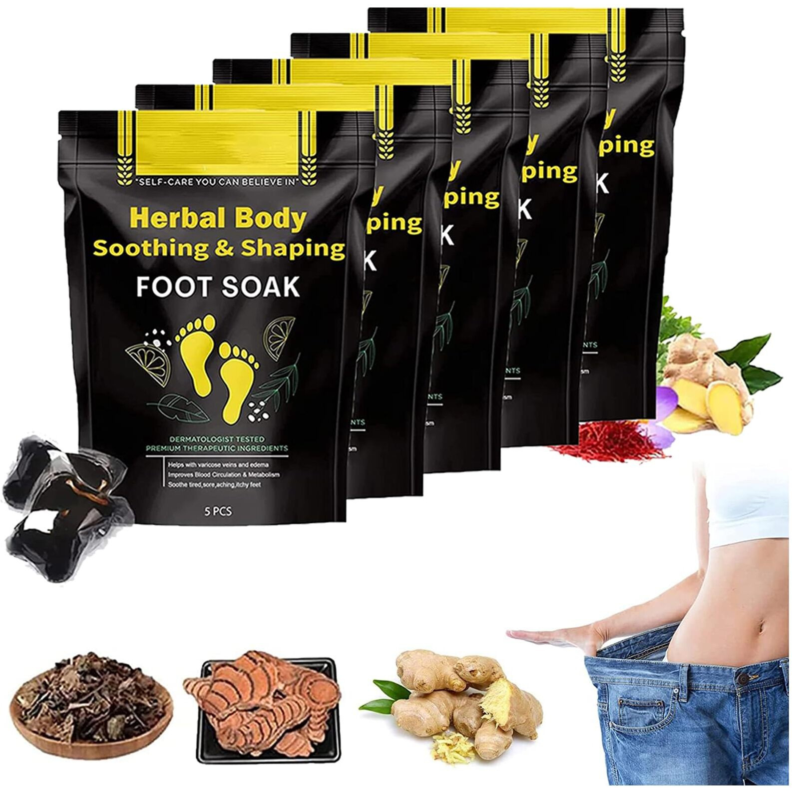 25Pcs Herbal Detox Cleansing Foot Soak Beads, Herbal Detox And Shaping Foot Soak Beads Body Detox Foot Soak Natural Herbal Foot Massage Beads, Relaxing And Soothing Experience For Men And Women