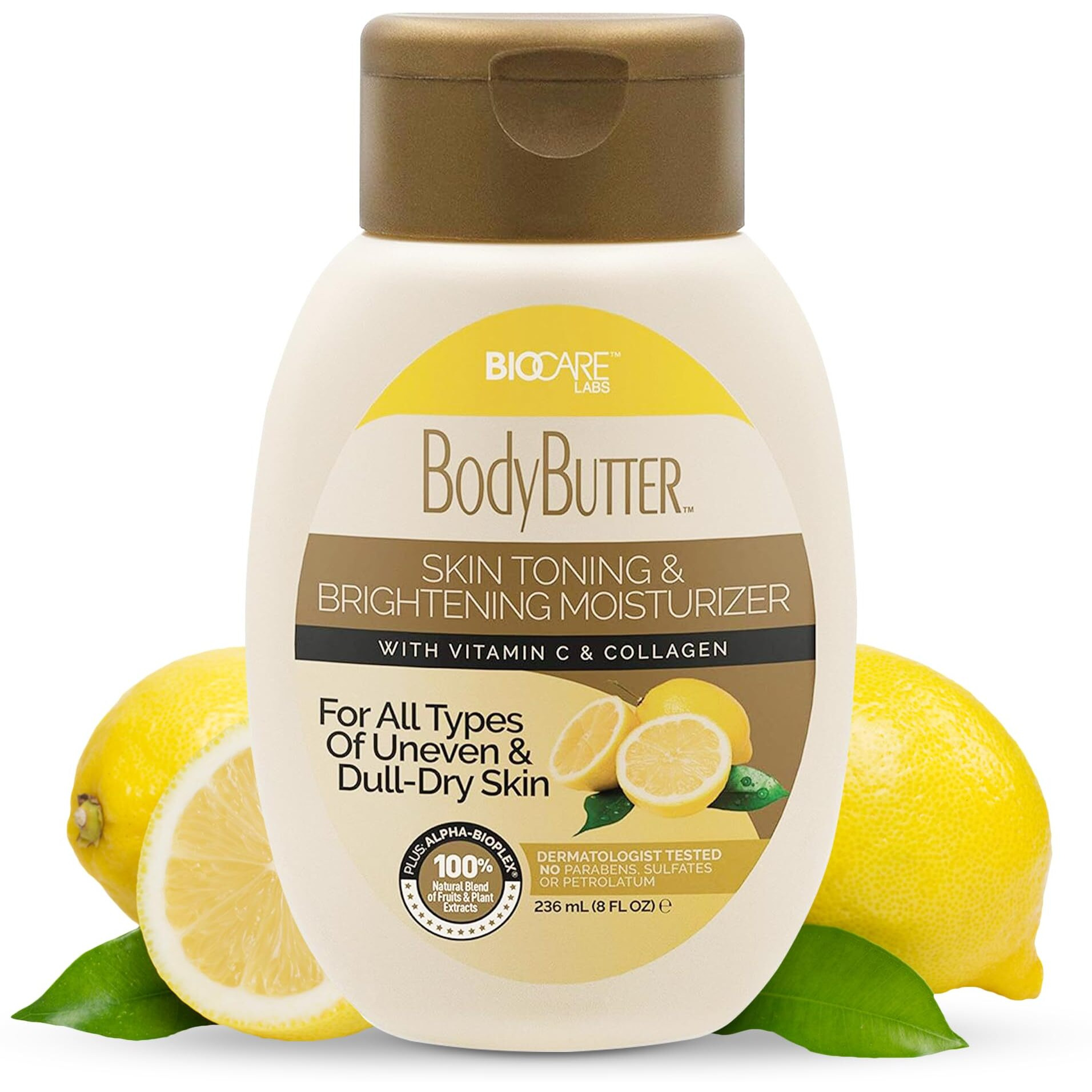 Biocare Labs Moisturizing Body Butter - Body Cream With Vitamin C & Collagen - Instantly Penetrates And Deeply Renews Skin - Lotion Designed For Uneven Skin Tones
