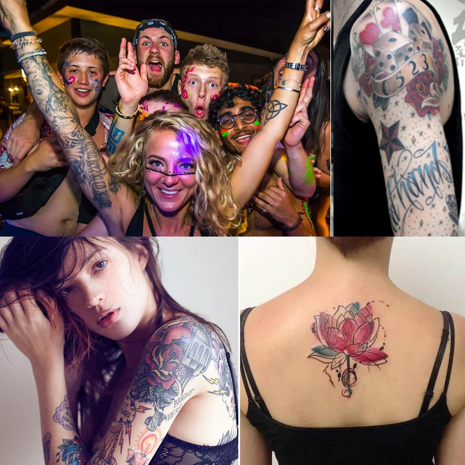 Jutqut Temporary Tattoo Markers For Skin, 10 Colors Body Markers Kit W/ 67 Patterns Tattoo Stencils For Kids And Adults, Nail Art Polish Pens, Flexible Dual-End Bold And Fine Tip Tattoo Pens