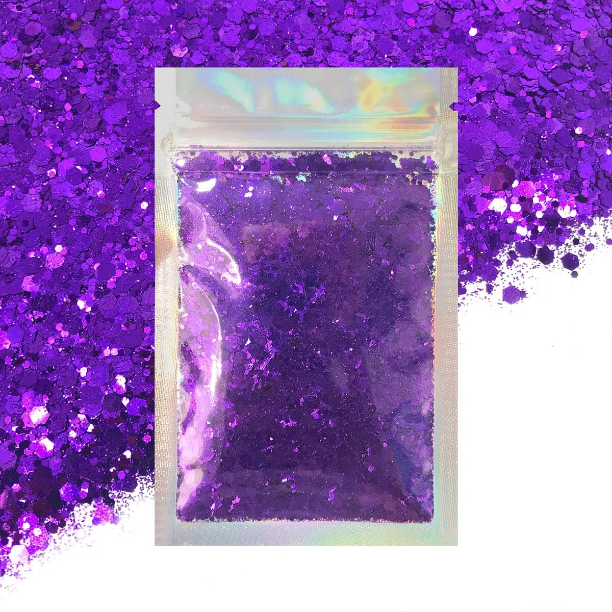 Purple - Face & Body Glitter - Chunky Glitter - Cosmetic Grade - Uses Include Festival Rave Makeup Face Body Nails Resin Arts & Crafts, Resin, Tumblers