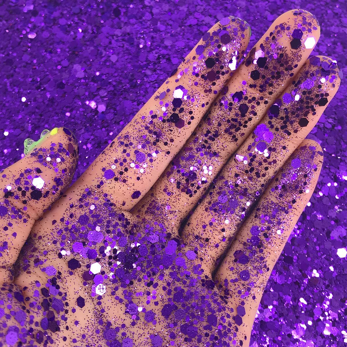 Purple - Face & Body Glitter - Chunky Glitter - Cosmetic Grade - Uses Include Festival Rave Makeup Face Body Nails Resin Arts & Crafts, Resin, Tumblers